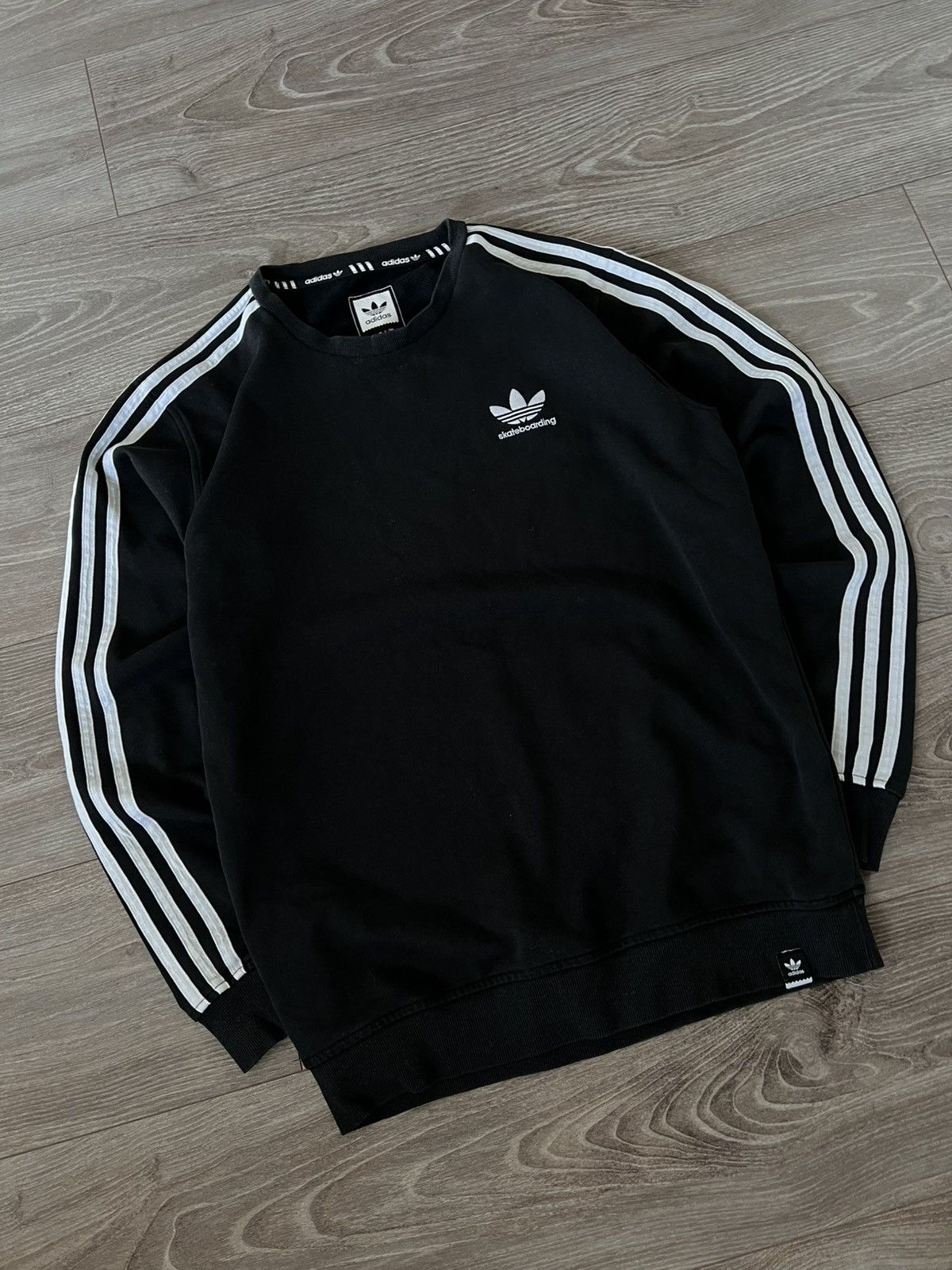 Adidas × Designer ‼️Vintage Adidas Skateboarding Knit Logo 3St Sweatshirt‼️ Size US S / EU 44-46 / 1 - 12 Thumbnail