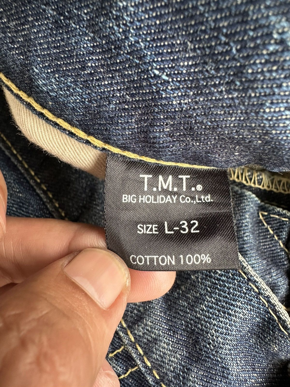 TMT 💥 Rare TMT Japan 8th Anniversary Washed Vintage Denim D483 Size US 32 / EU 48 - 17 Thumbnail
