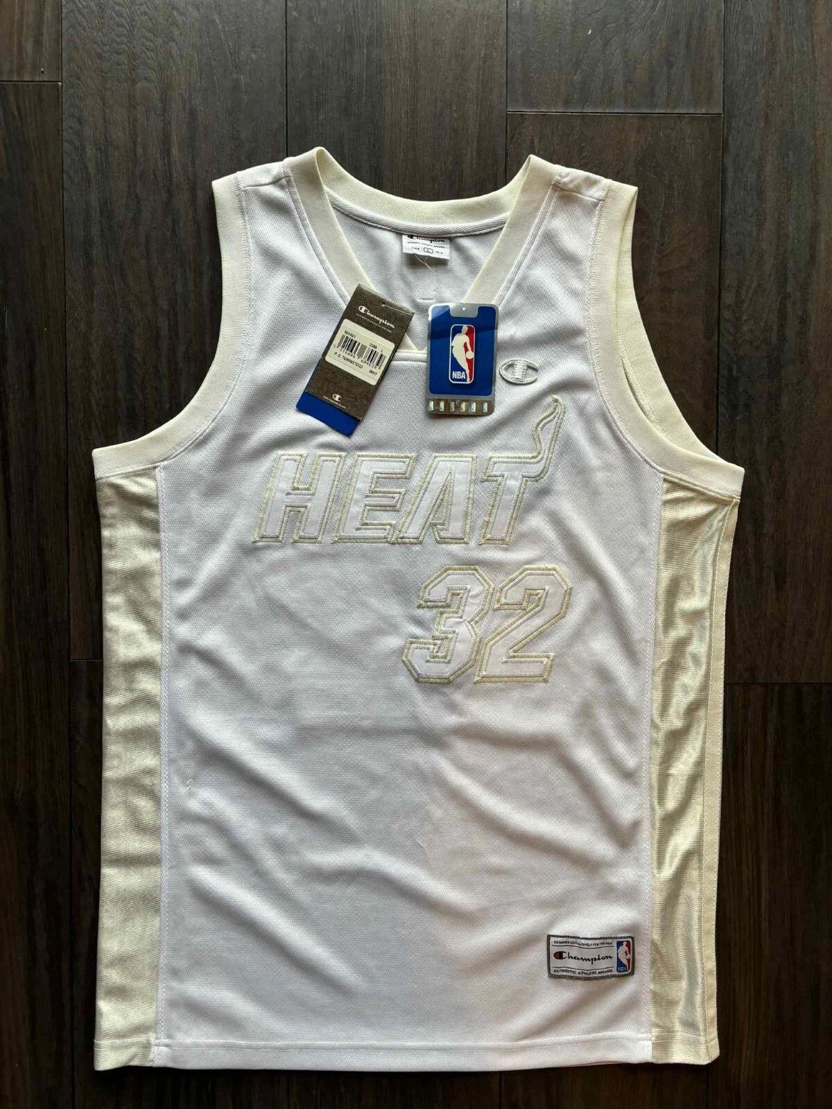 Champion NEW Shaquille O'Neal Miami Heat allwhite NBA jersey size L Size US L / EU 52-54 / 3 - 1 Thumbnail