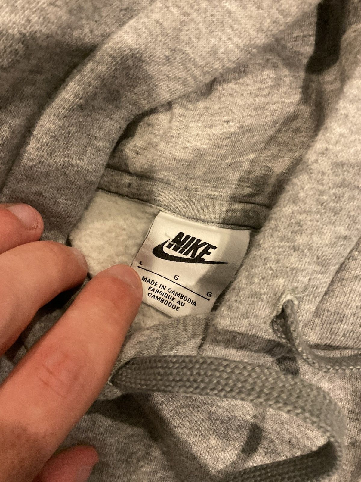 Nike × Vintage Vintage Nike grey and white hoodie Size US L / EU 52-54 / 3 - 2 Thumbnail