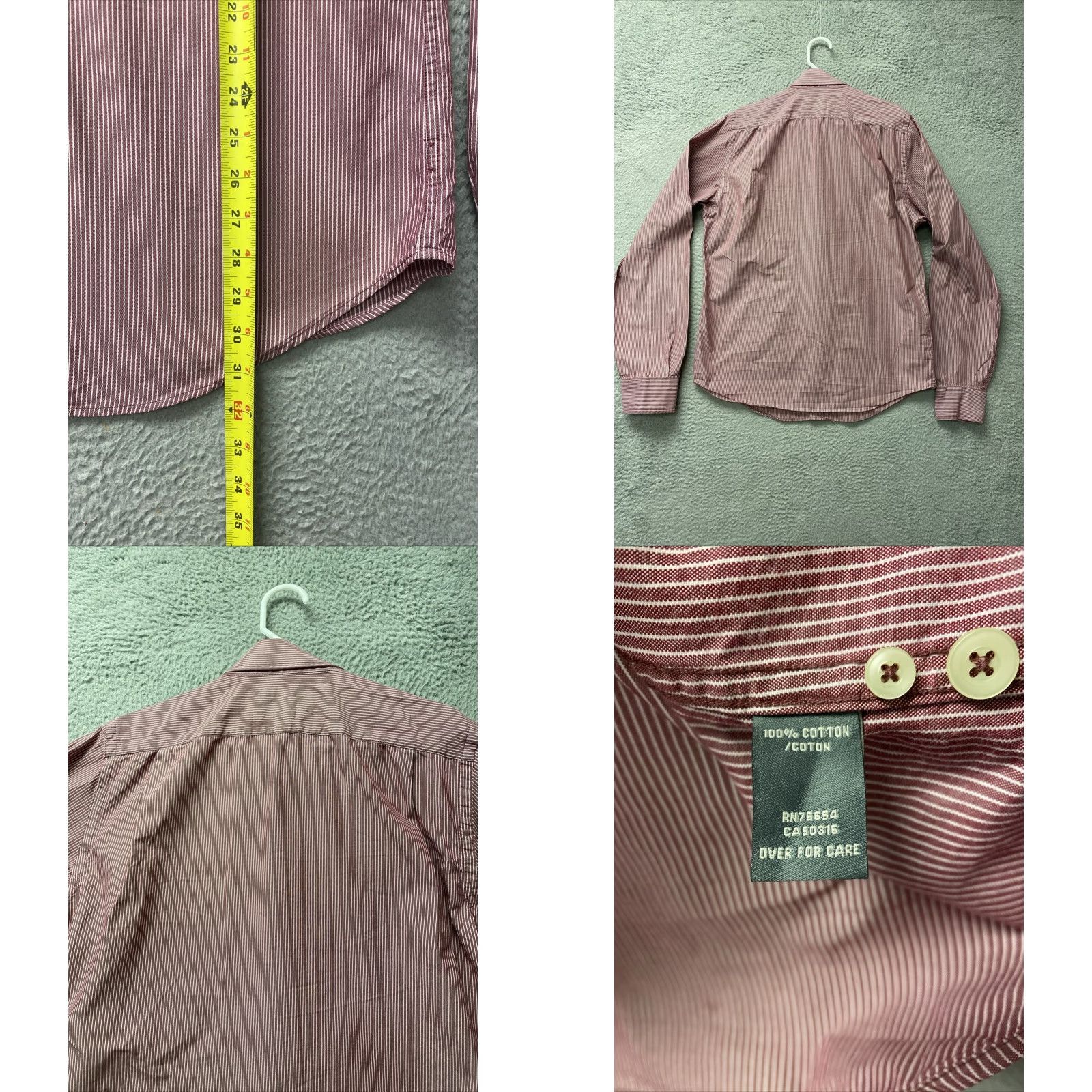 Abercrombie & Fitch Abercrombie & Fitch New York Men Button Down Shirt XL Red Long Sleeves /116-70 Size US XL / EU 56 / 4 - 8 Thumbnail