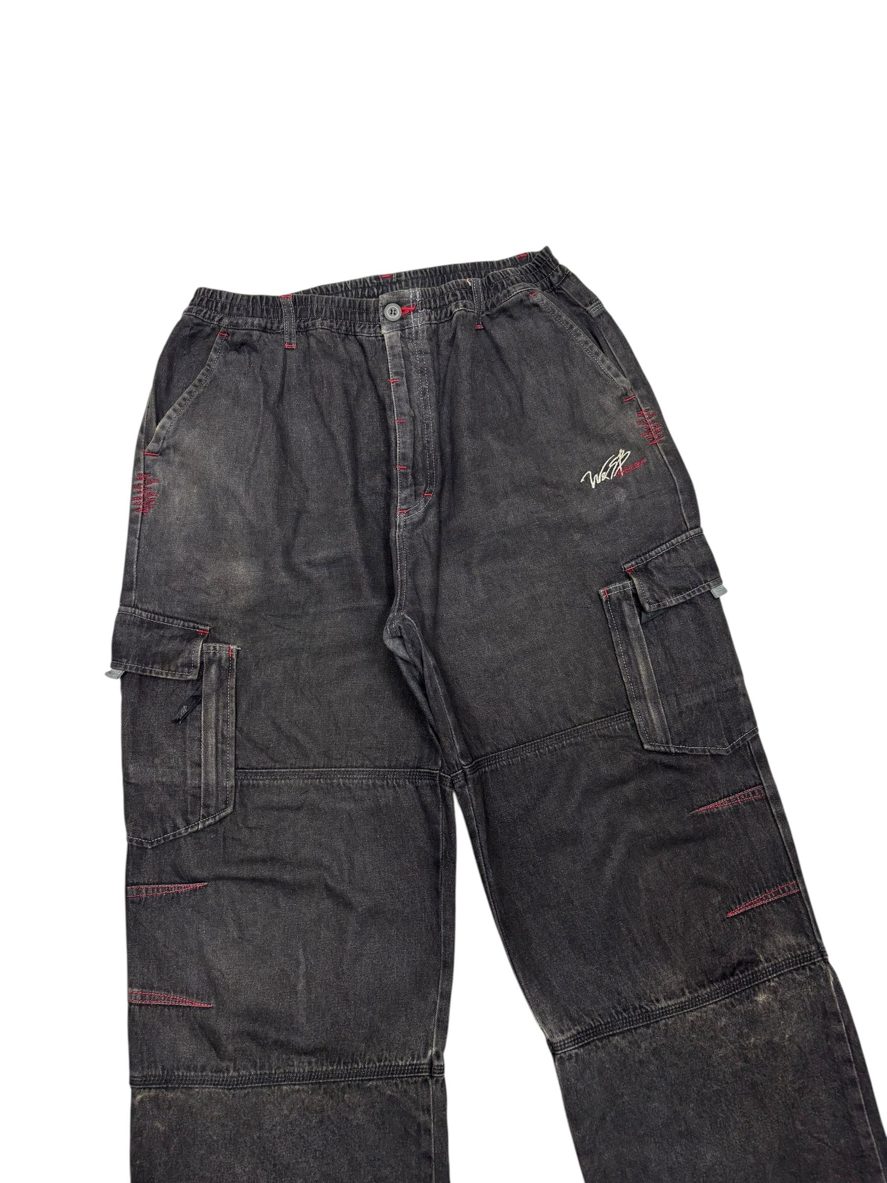 Hysteric Glamour × Undercover Rare Vintage Black Faded Baggy Cargo Pant Multi Pocket Size US 38 / EU 54 - 5 Thumbnail