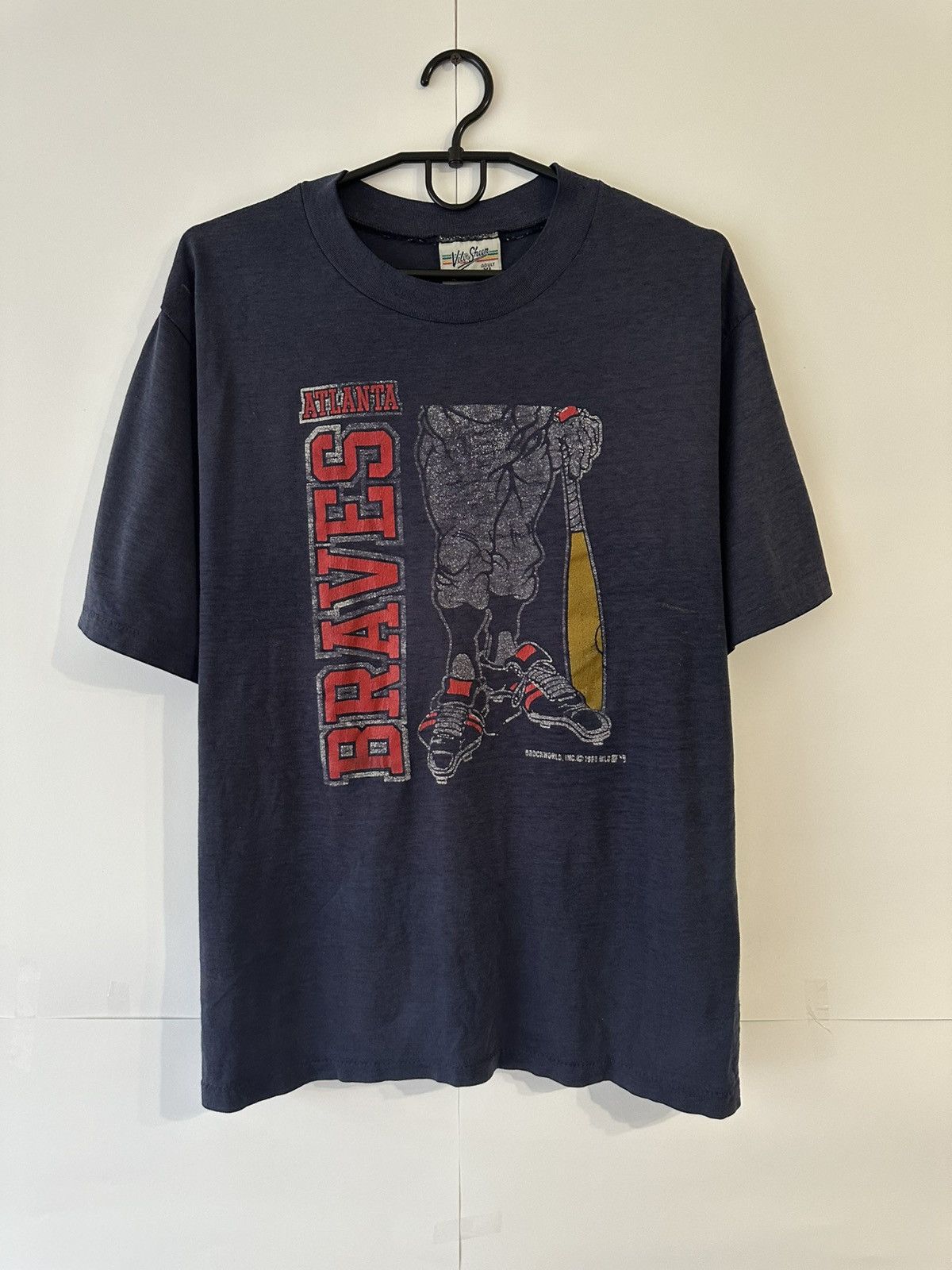 MLB × Vintage Atlanta Braves MLB Vintage 80's Rare Tee Shirt Made in USA Size US XL / EU 56 / 4 - 1 Thumbnail