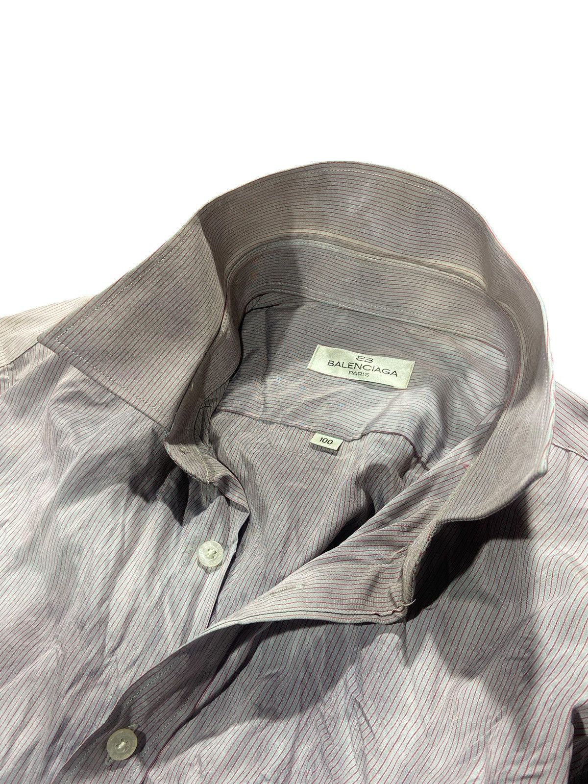 Balenciaga 💥Send offer💥 Vintage Balenciaga Striped Button Up gradient Size US M / EU 48-50 / 2 - 7 Thumbnail