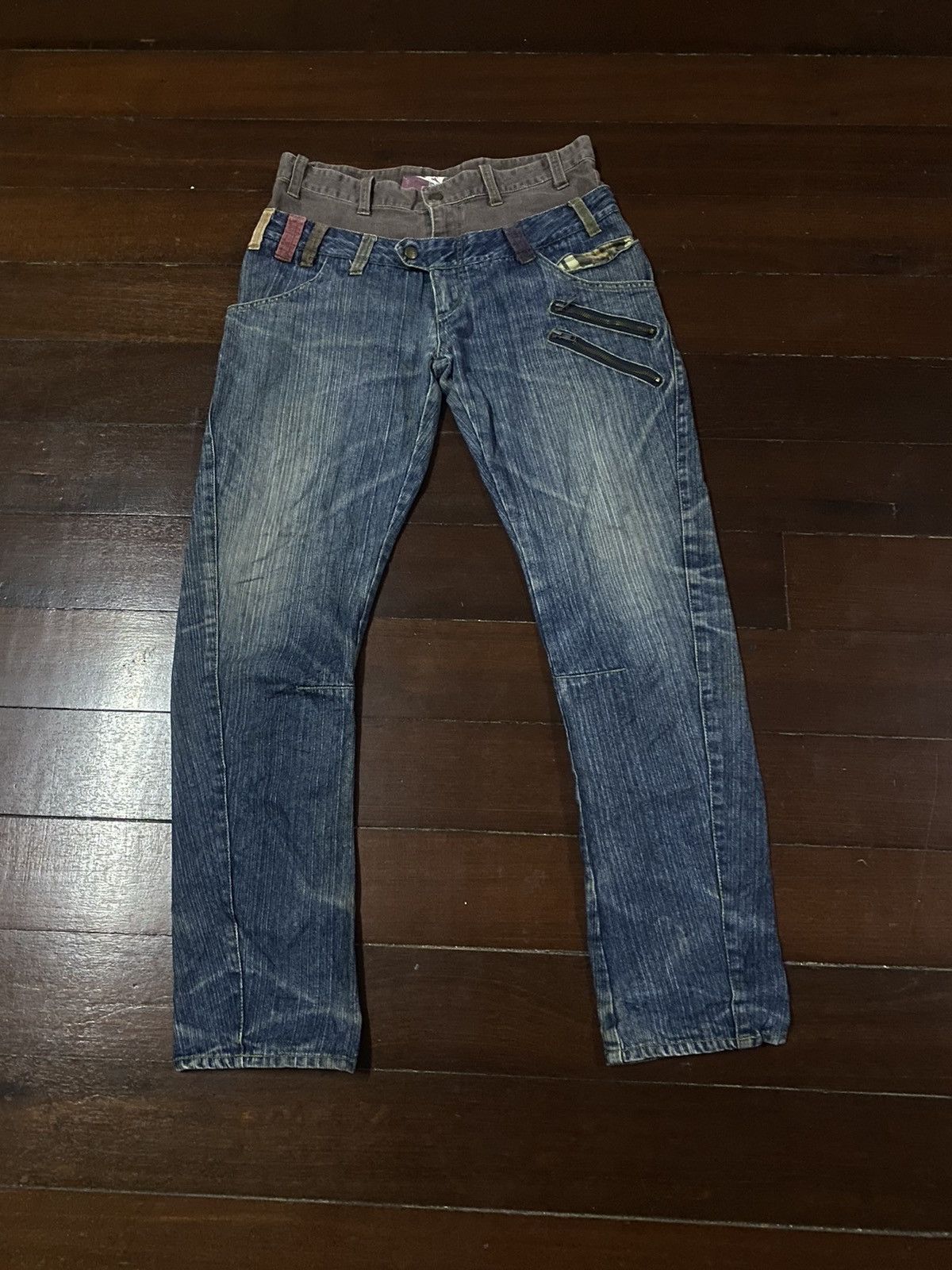If Six Was Nine × Japanese Brand × Jean Double Waist ZIPPER Pocket Vintage Japan Denim Jeans Size US 35 - 1 Thumbnail