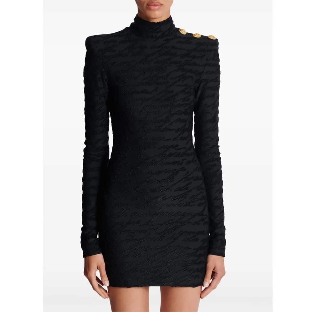 Tom Ford o1loc1c0126 ACK531 Knit Mini Dress in Black Size L / US 10 / IT 46 - 3 Thumbnail