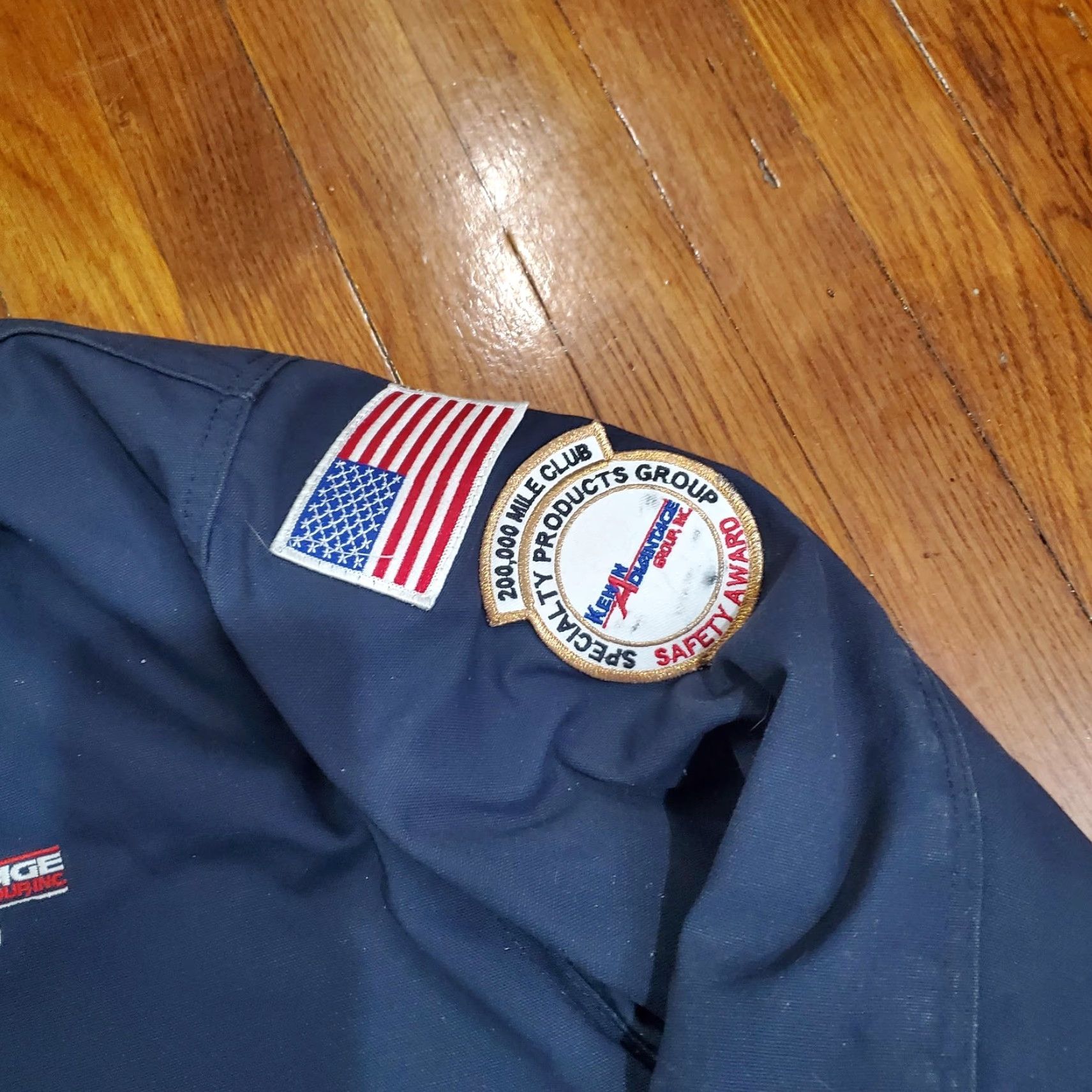 Red Kap VINTAGE Red Kap Jacket Mens 3XL Navy Hooded Insulated Workwear Zip Up Kenan Advantage USA Patriotic Embroidered Patches Logo Zip Size US XXL / EU 58 / 5 - 5 Thumbnail