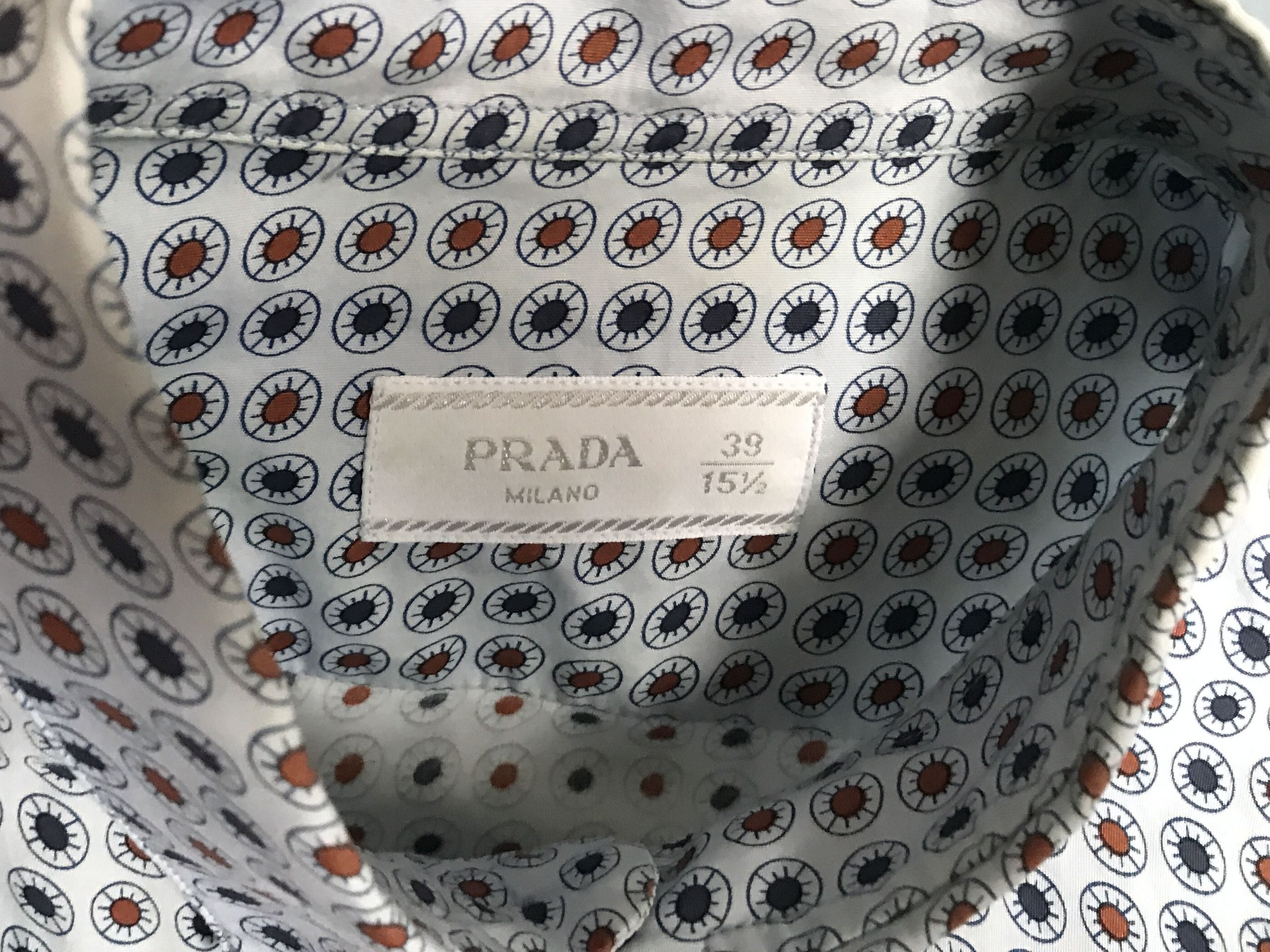 Prada Prada shirt in light blue with rare sun print size 39 (S-M) Size US S / EU 44-46 / 1 - 3 Thumbnail