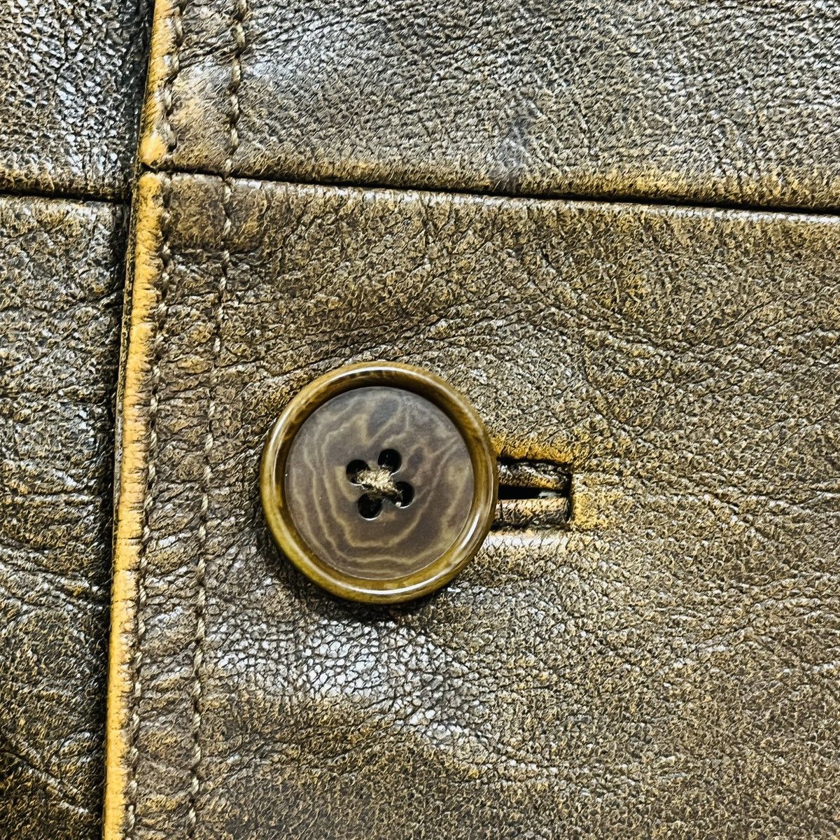 Genuine Leather × John Varvatos JOHN VARVATOS GOAT LEATHER TRENCH COAT ITALY SIZE 52 Size US L / EU 52-54 / 3 - 14 Thumbnail