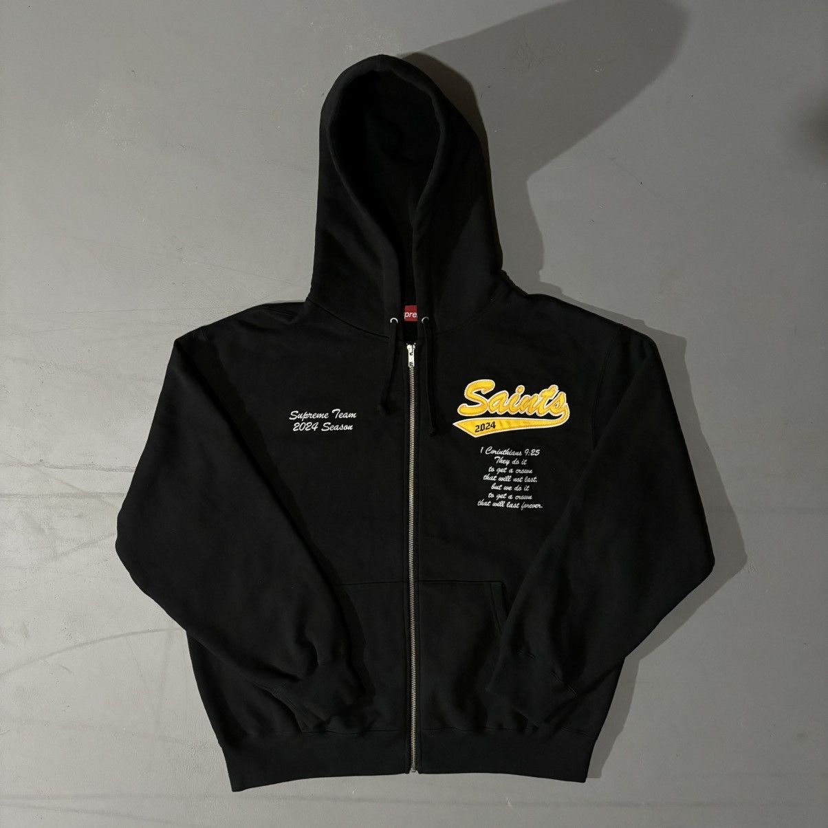 Supreme Supreme Salvation Zip Up Hooded Sweatshirt Size Medium