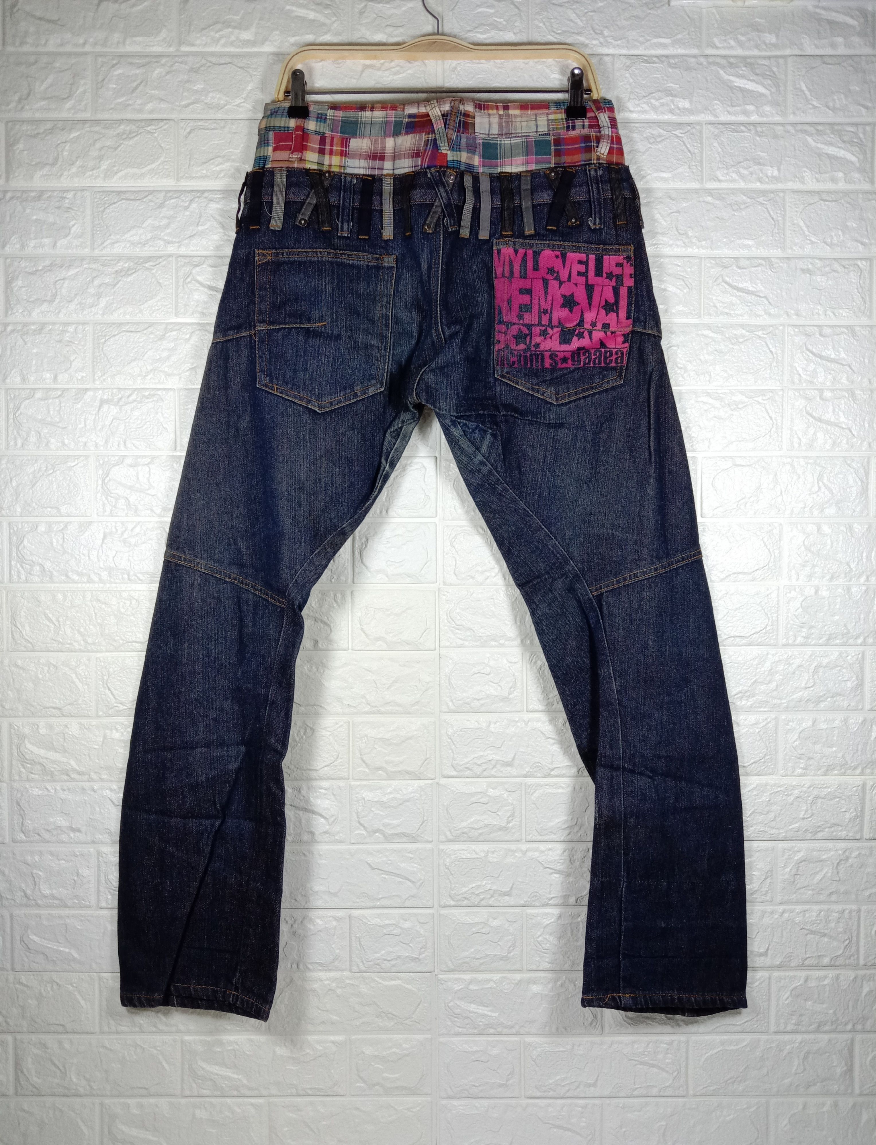 Japanese Brand Vintage Hybrid Removal Upstart Double Waist Jeans Size US 34 / EU 50 - 8 Thumbnail