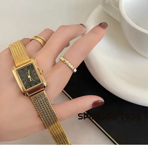 Jewelry "Masumi x natsu "Square Retro Vintage Gold Watch Size ONE SIZE - 1 Thumbnail