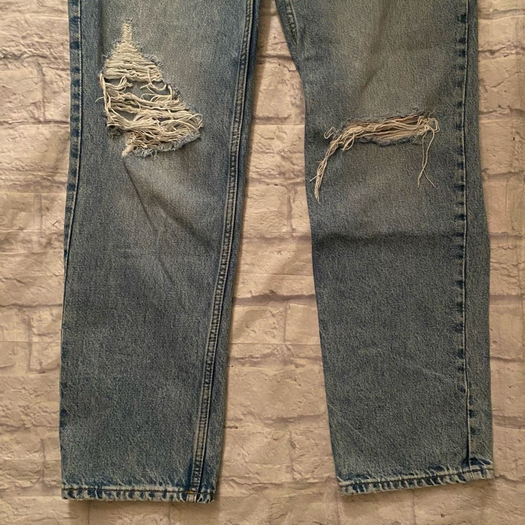 Other &Denim women 2 high waist 90s boyfriend ripped distressed bl Size 26" / US 2 / IT 38 - 2 Thumbnail