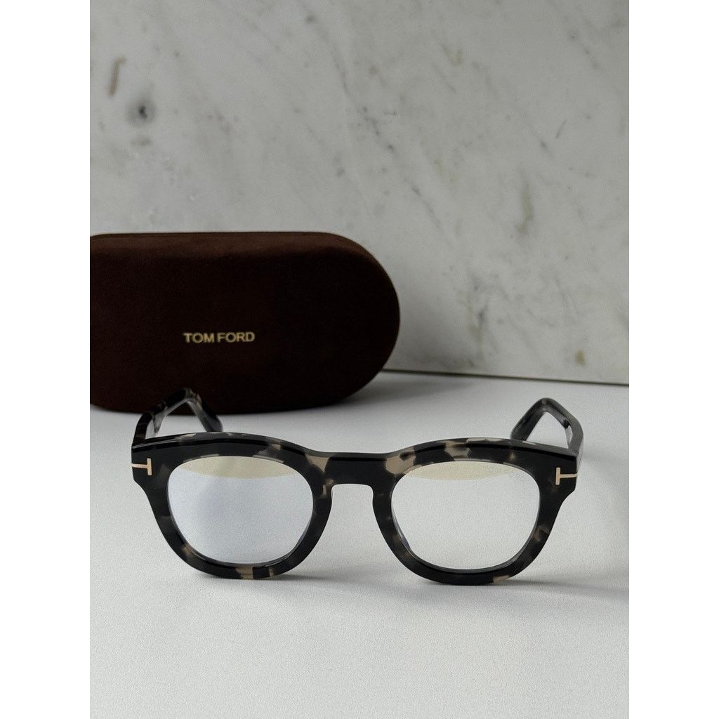 Tom Ford NEW Tom Ford FT5873-B Bluelight Frames in Havana Black Size ONE SIZE - 5 Thumbnail