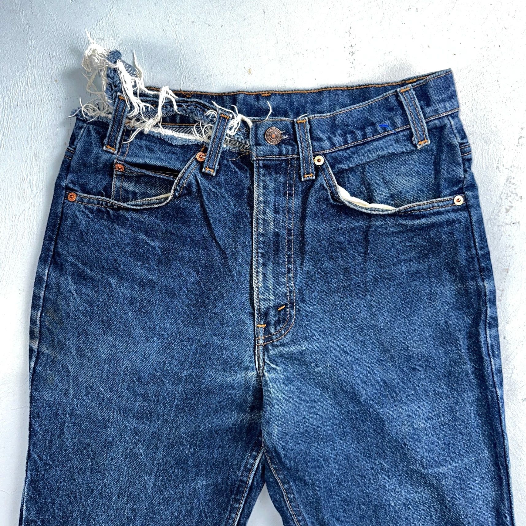 Levi's VINTAGE Levi's 517 Jeans Bootcut USA 90s Orange Tab Blue Worn 32x32 Men's Jeans Size US 32 / EU 48 - 2 Thumbnail