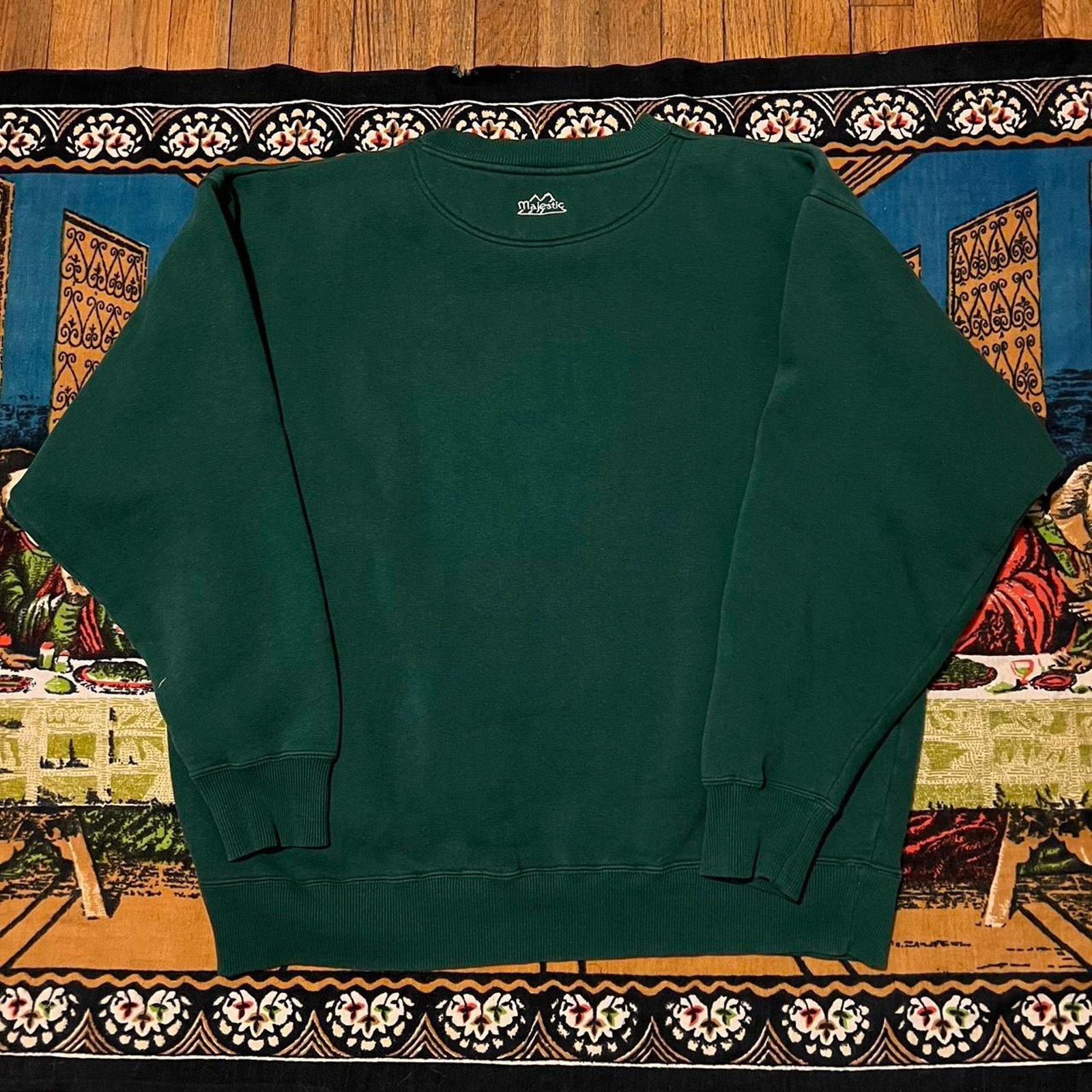 Majestic × Nike Vintage 90s michigan state crewneck sportswear msu college Size US XL / EU 56 / 4 - 4 Thumbnail