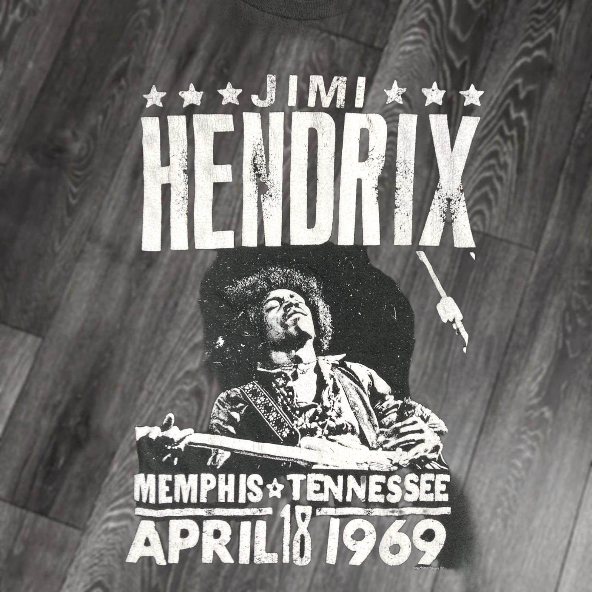 Gap VINTAGE Jimi Hendrix Memphis Tennessee April 1969 Graphic T-shirt Women XS Black Music Size XS / US 0-2 / IT 36-38 - 1 Thumbnail