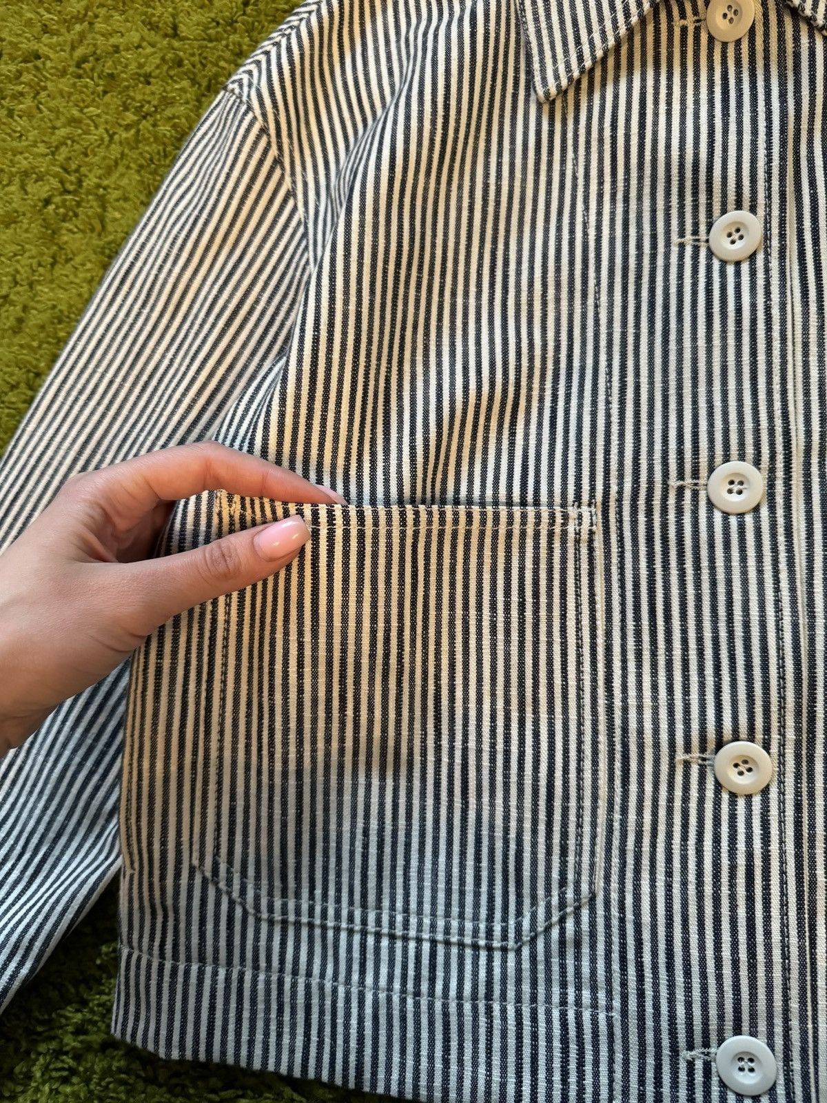 Designer × Max Mara × Weekend Max Mara Max Mara Weekend S/S 2022 striped overshirt jacket Size M / US 6-8 / IT 42-44 - 4 Thumbnail