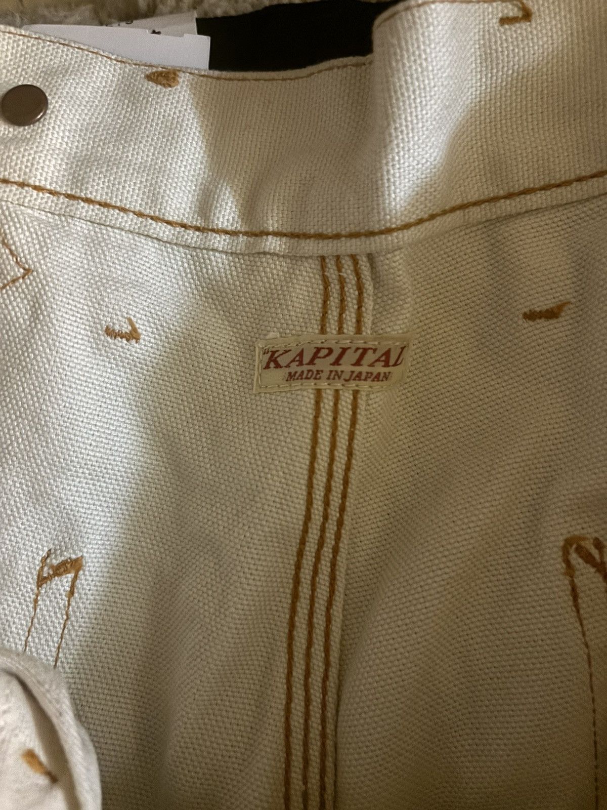 Kapital KAPITAL Lumber Tapered Embroidered Canvas Trousers white Size US 30 / EU 46 - 17 Thumbnail