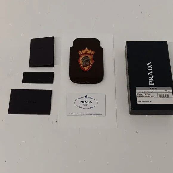 Prada Prada Men's Card Holder - Brown Size ONE SIZE - 2 Thumbnail