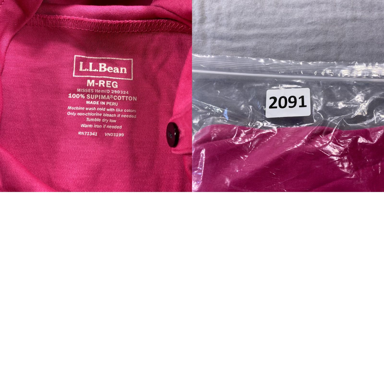 Vintage LL Bean Shirt Womens Medium Pink Shawl Neck Collar Pullover Top Cotton Ladies Size M / US 6-8 / IT 42-44 - 8 Thumbnail