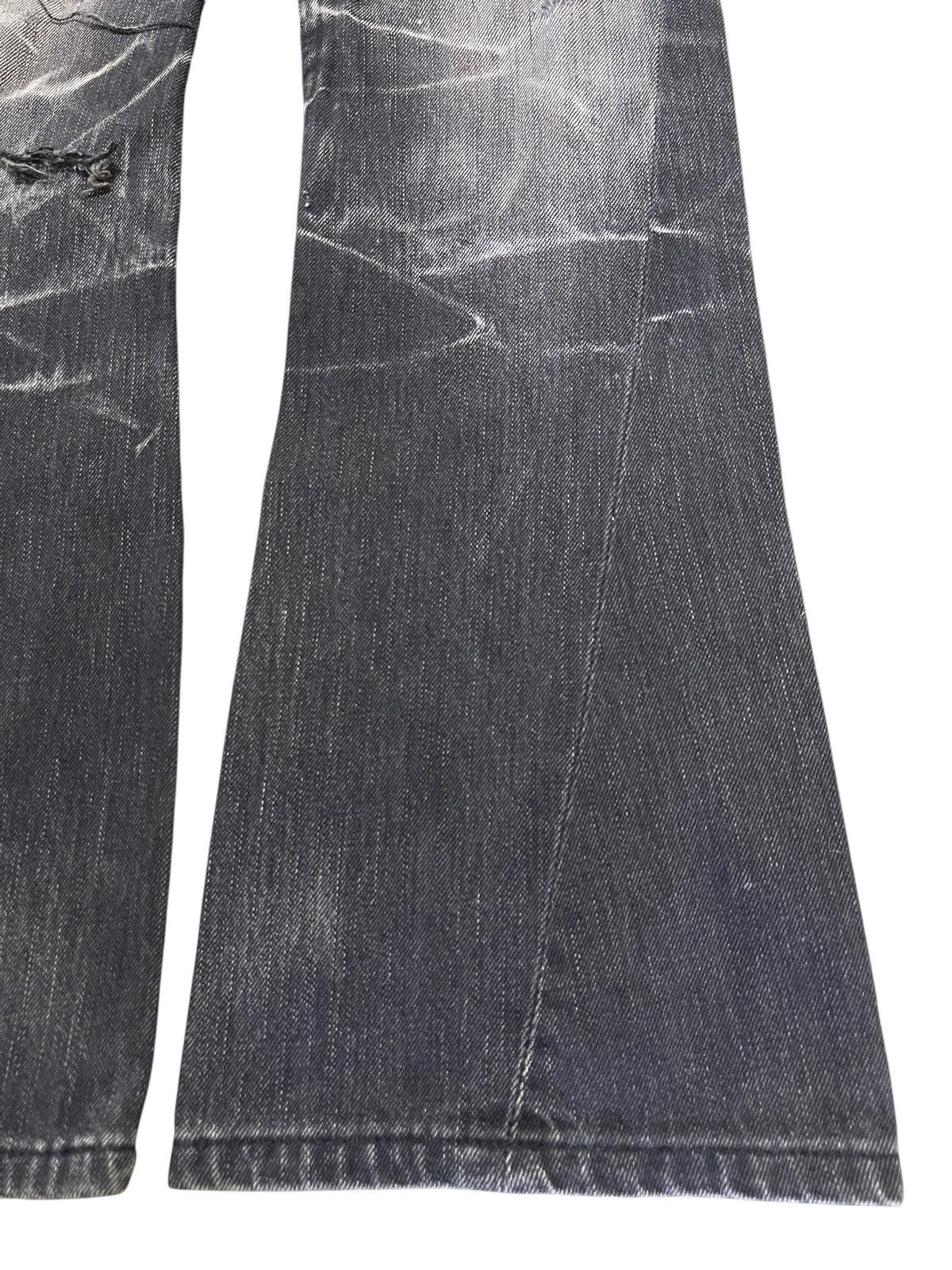 Tornado Mart Vintage Japan Tornado Mart Faded Wash Distressed Flare Jeans Size US 30 / EU 46 - 8 Thumbnail