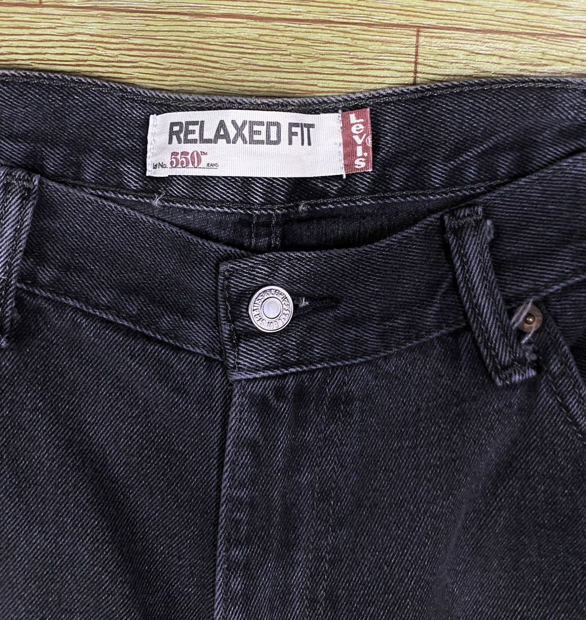 Levi's Very Rare Vintage Levis SuperBlack 550 Loose Jeans 2000s Size US 40 / EU 56 - 10 Thumbnail