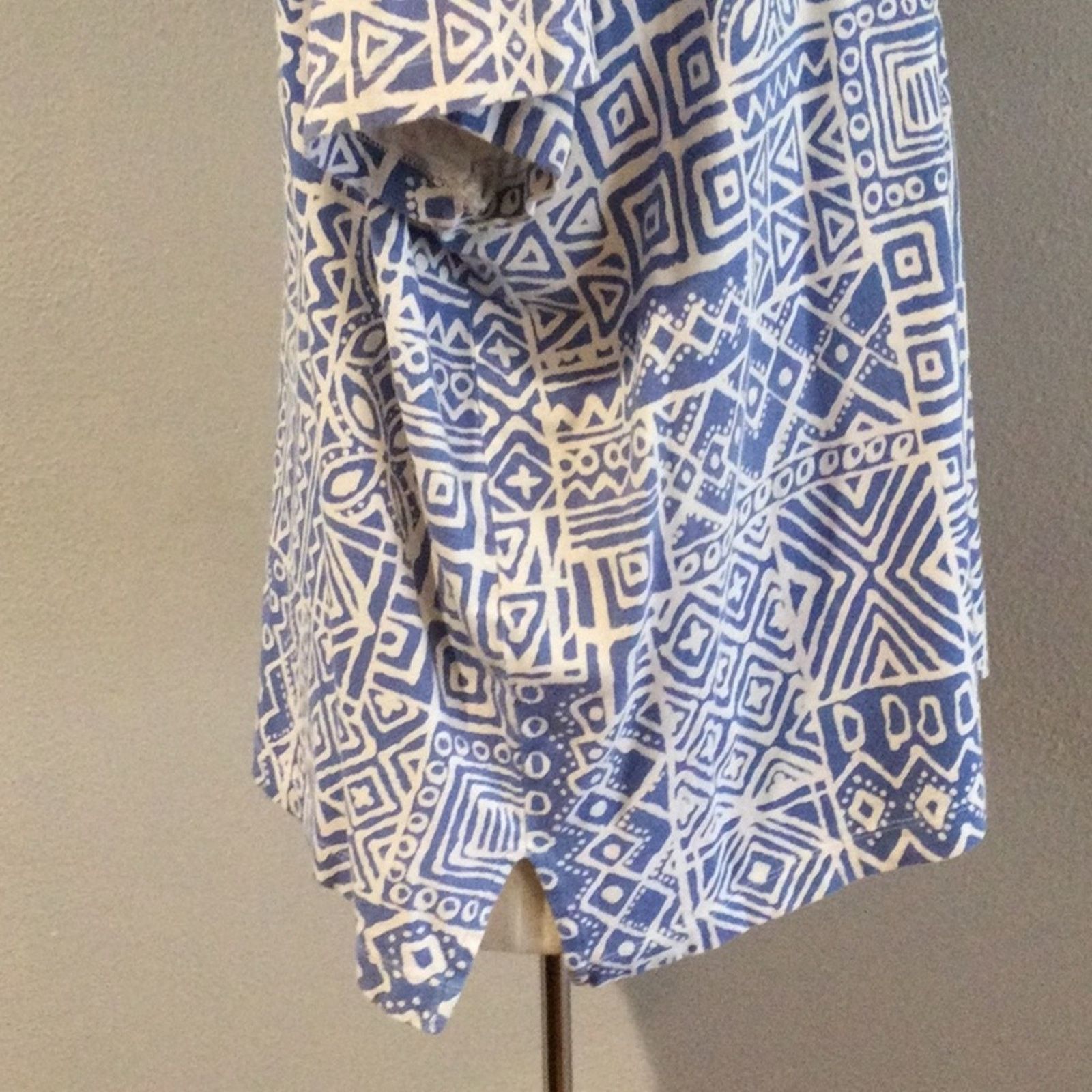 Other Alfred Dunner Blue/White Studded Geometric Print Top 2X Size XXL / US 16-18 / IT 52-54 - 6 Thumbnail