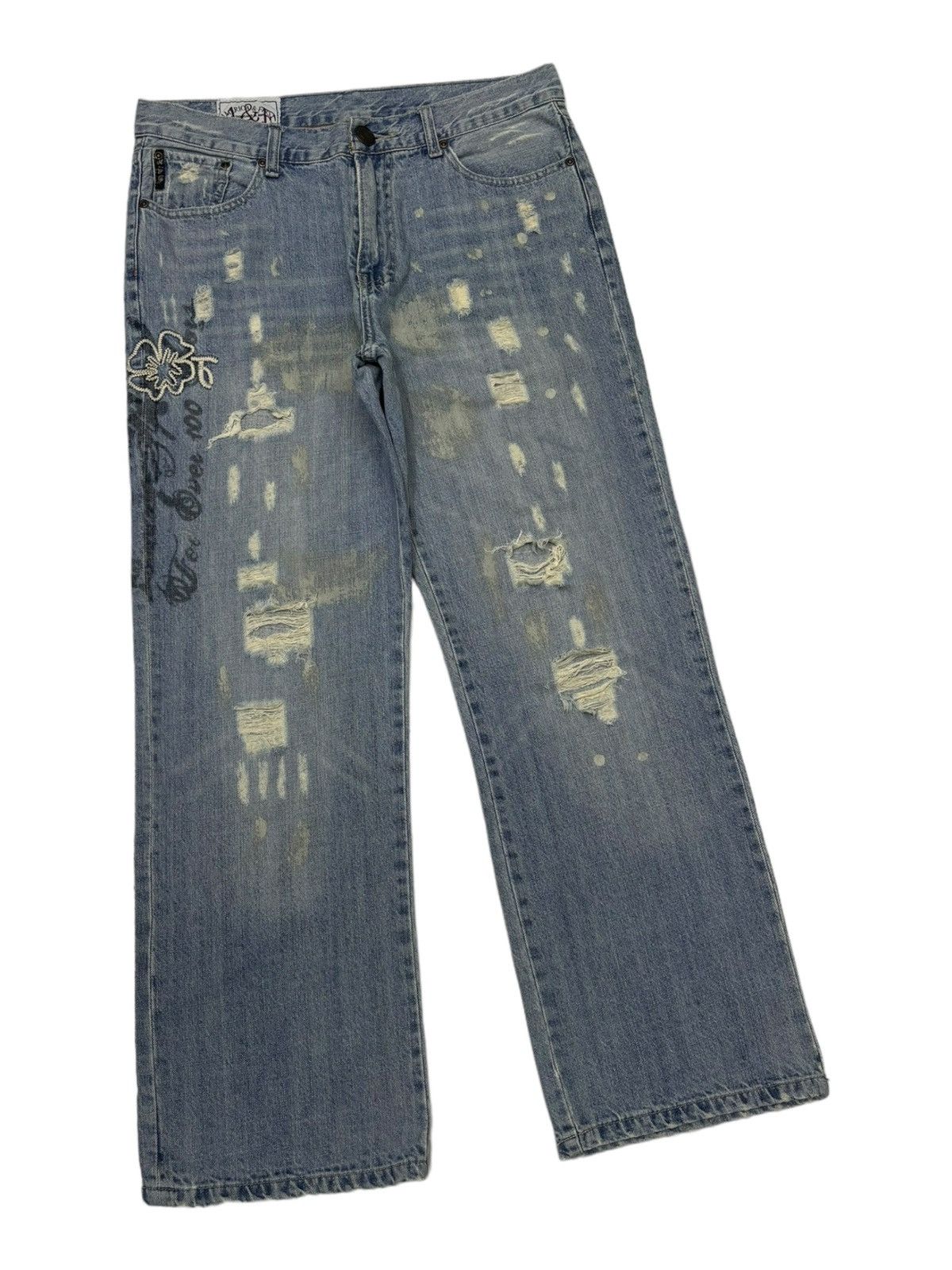 Abercrombie & Fitch 🔥ABERCROMBIE & FITCH BAGGY DENIM JEANS AMERICA & FIRST Size US 34 / EU 50 - 2 Thumbnail