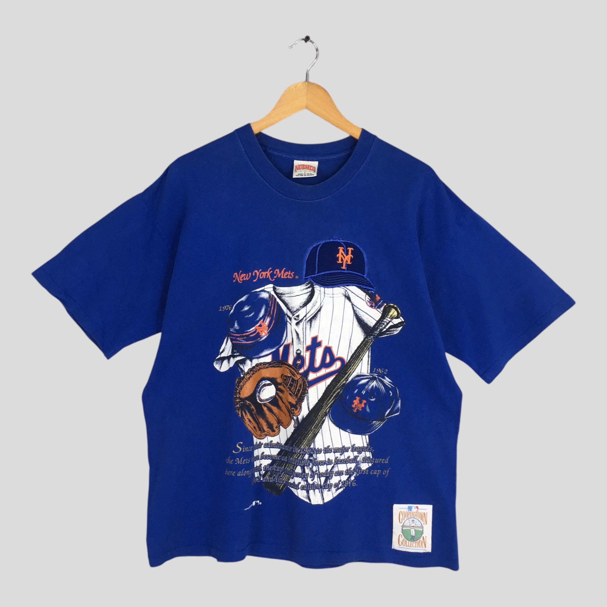 MLB × Vintage Vintage 90s New York Mets MLB Blue T shirt Large Size US L / EU 52-54 / 3 - 1 Thumbnail