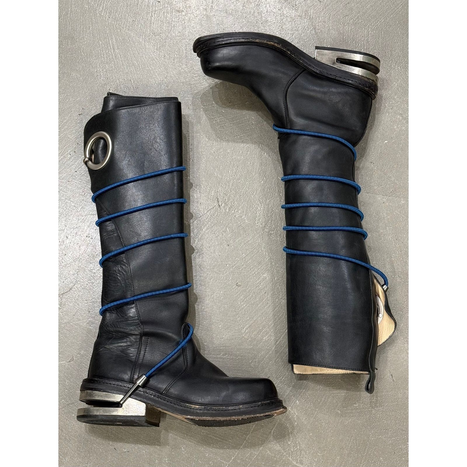 A/W1996 Dirk Bikkembergs "hole-heel" bungee boots