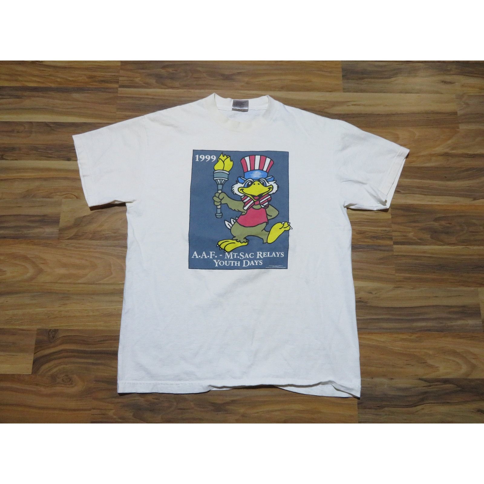 Other 1999 Cartoon Style American Eagle Mt. Sac Relays Shirt Sz L Size US L / EU 52-54 / 3 - 1 Thumbnail