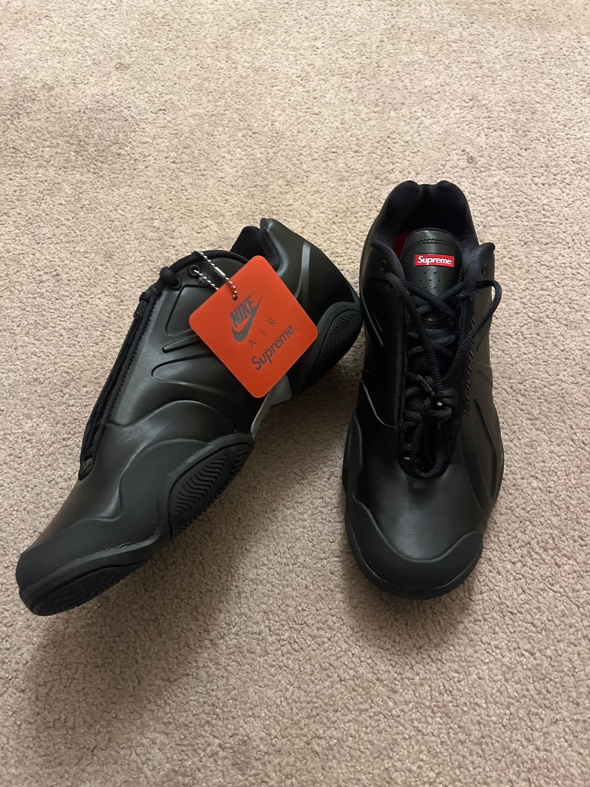 Pre-owned Nike X Supreme Nike Courtposite Shoes In Black