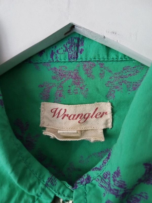 Vintage × Wrangler Wrangler vintage shirt short sleeve Size S / US 4 / IT 40 - 3 Thumbnail