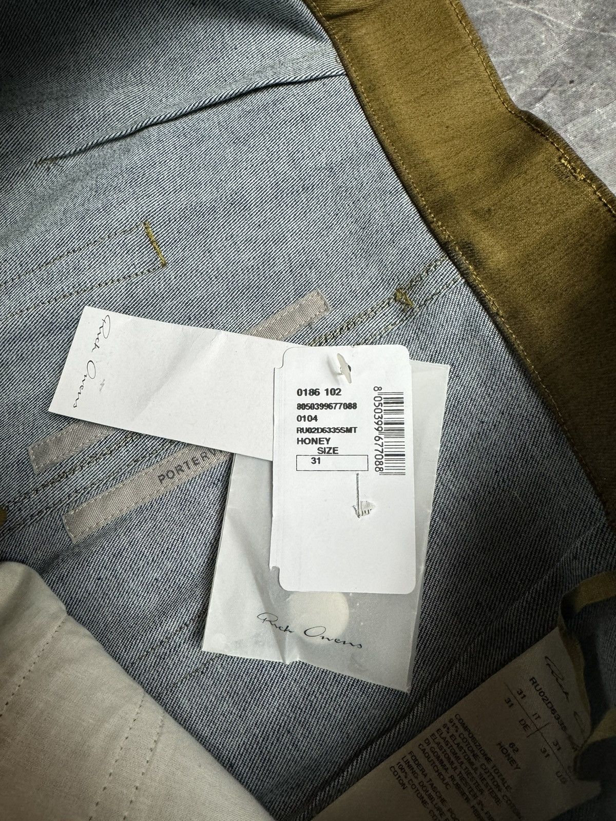 Rick Owens Rick Owens FW24 Porterville Bolan Cut Jeans in Honey Size US 31 - 13 Thumbnail