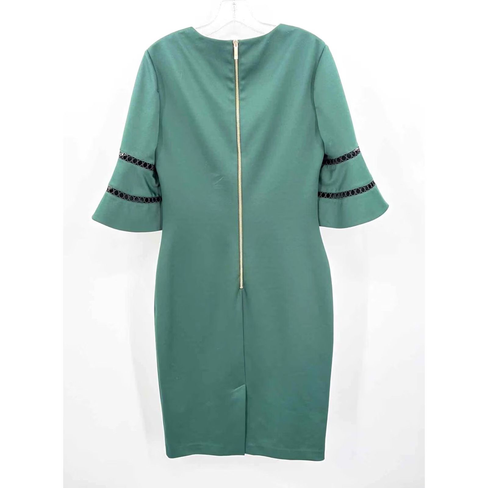 Ted Baker Ted Baker Midi Dress Size 3/8 Green Short Sleeve Pre-Owned Size 26" / US 2 / IT 38 - 2 Thumbnail