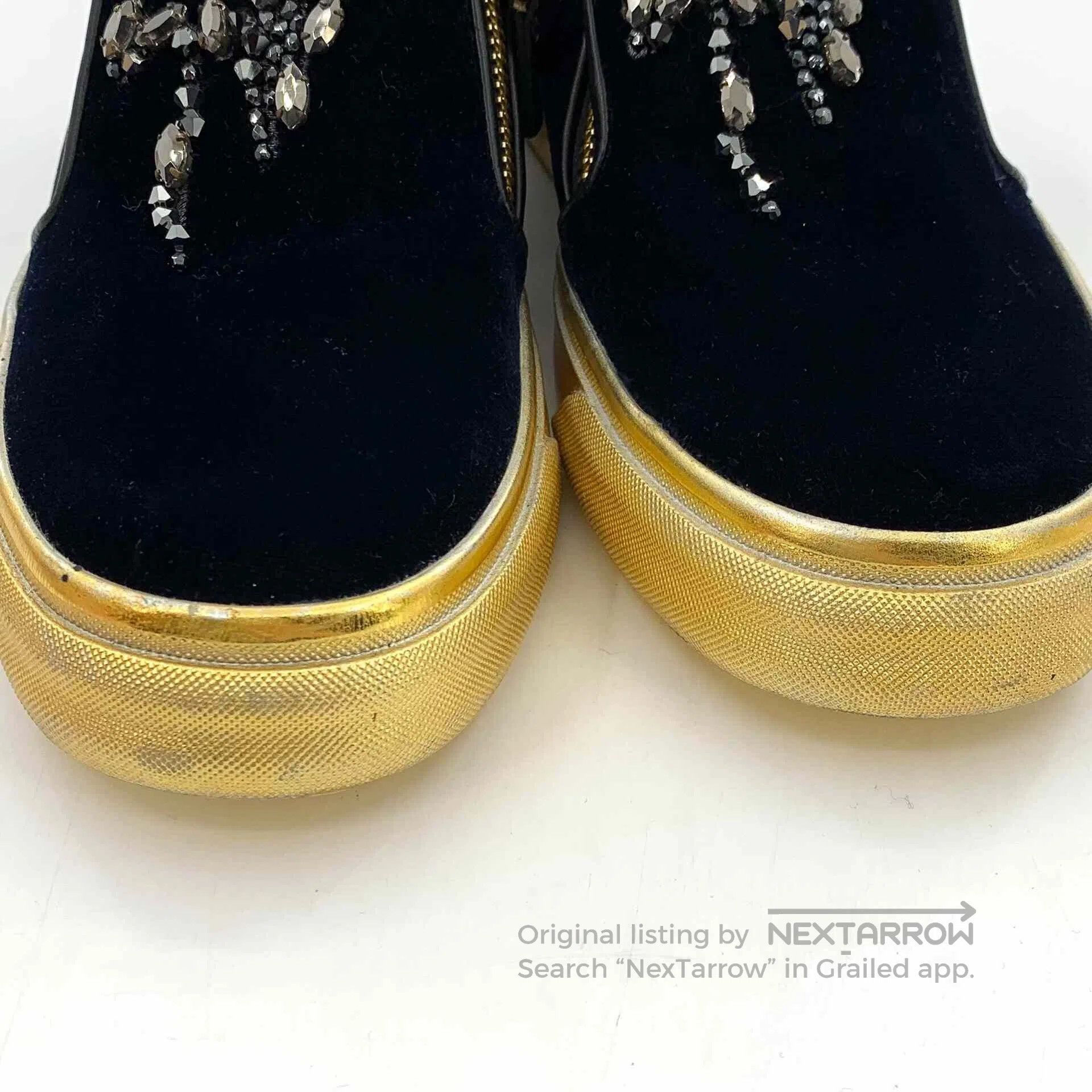 Giuseppe Zanotti Giuseppe Zanotti Crystal Letter Flat Sneakers. Size US 6 / IT 36 - 9 Thumbnail