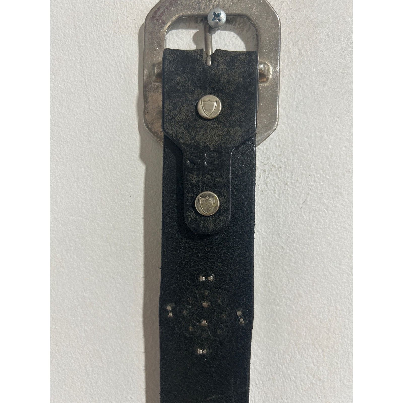 Cherry LA CHERRY LA LEATHER STUDDED SANTA FE BELT SIZE 38 PREOWNED Size 38 - 3 Thumbnail
