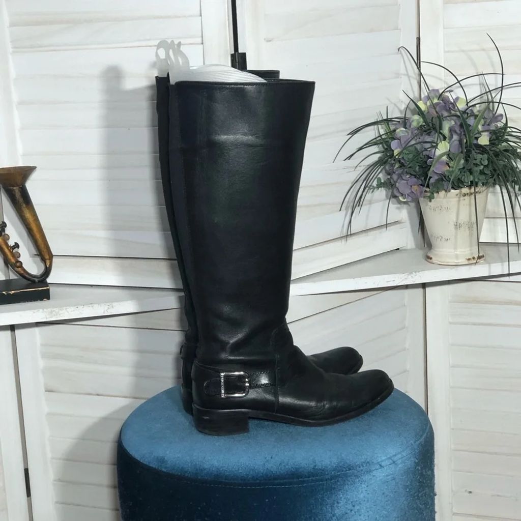 Vince Camuto Vince Camuto leather black riding boots knee high sz 6.5 Size US 6.5 / IT 36.5 - 1 Thumbnail