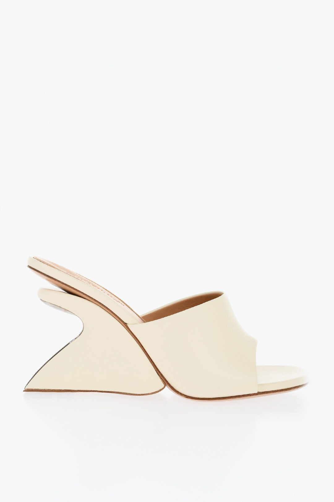 Off-White og1mm1125 Open-Toe Jug Mules in Beige Size US 8 / IT 38 - 1 Thumbnail