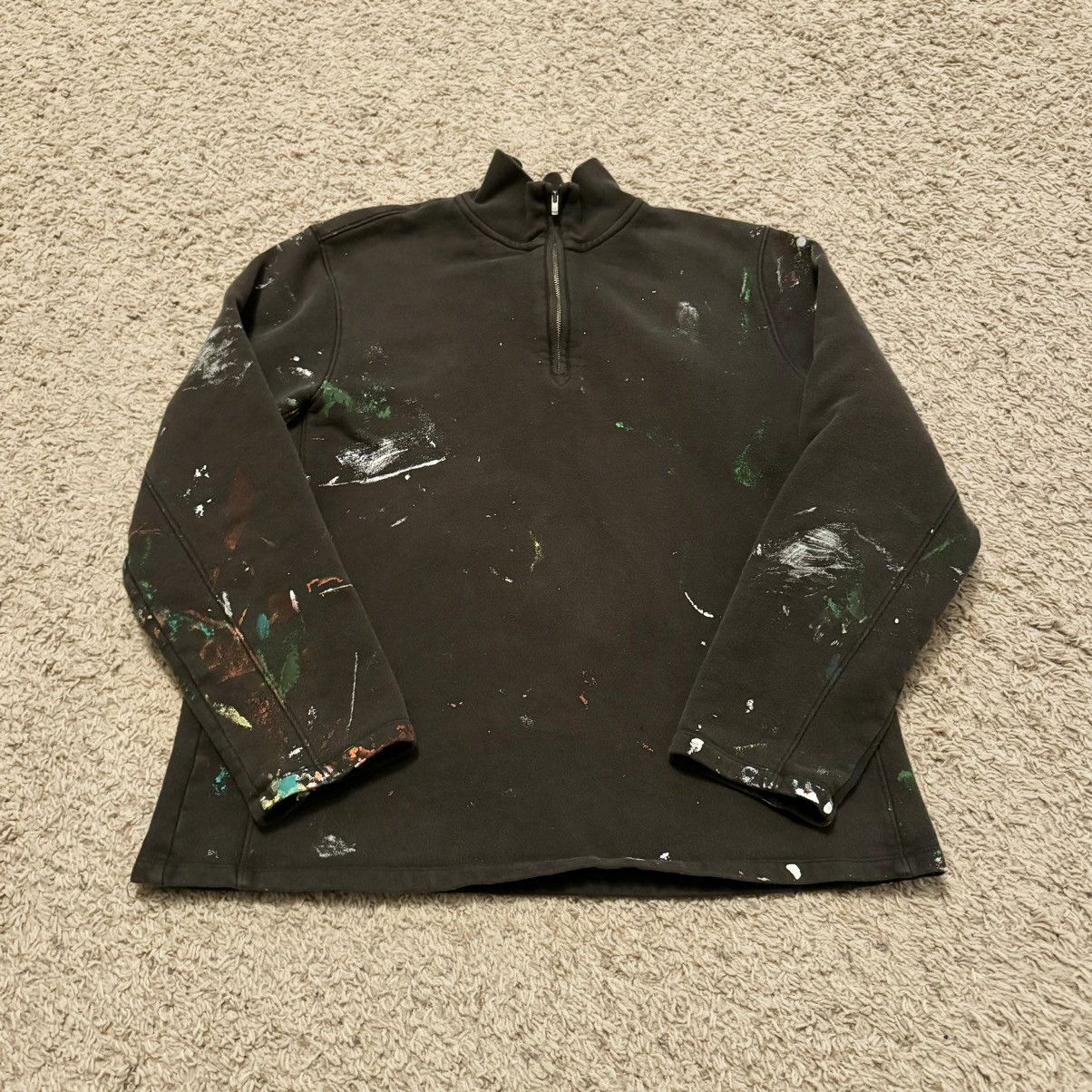 Calvin Klein × Vintage VINTAGE CALVIN KLEIN BLACK FADE PAINT SPLATTER QUARTER ZIP Size US M / EU 48-50 / 2 - 1 Thumbnail