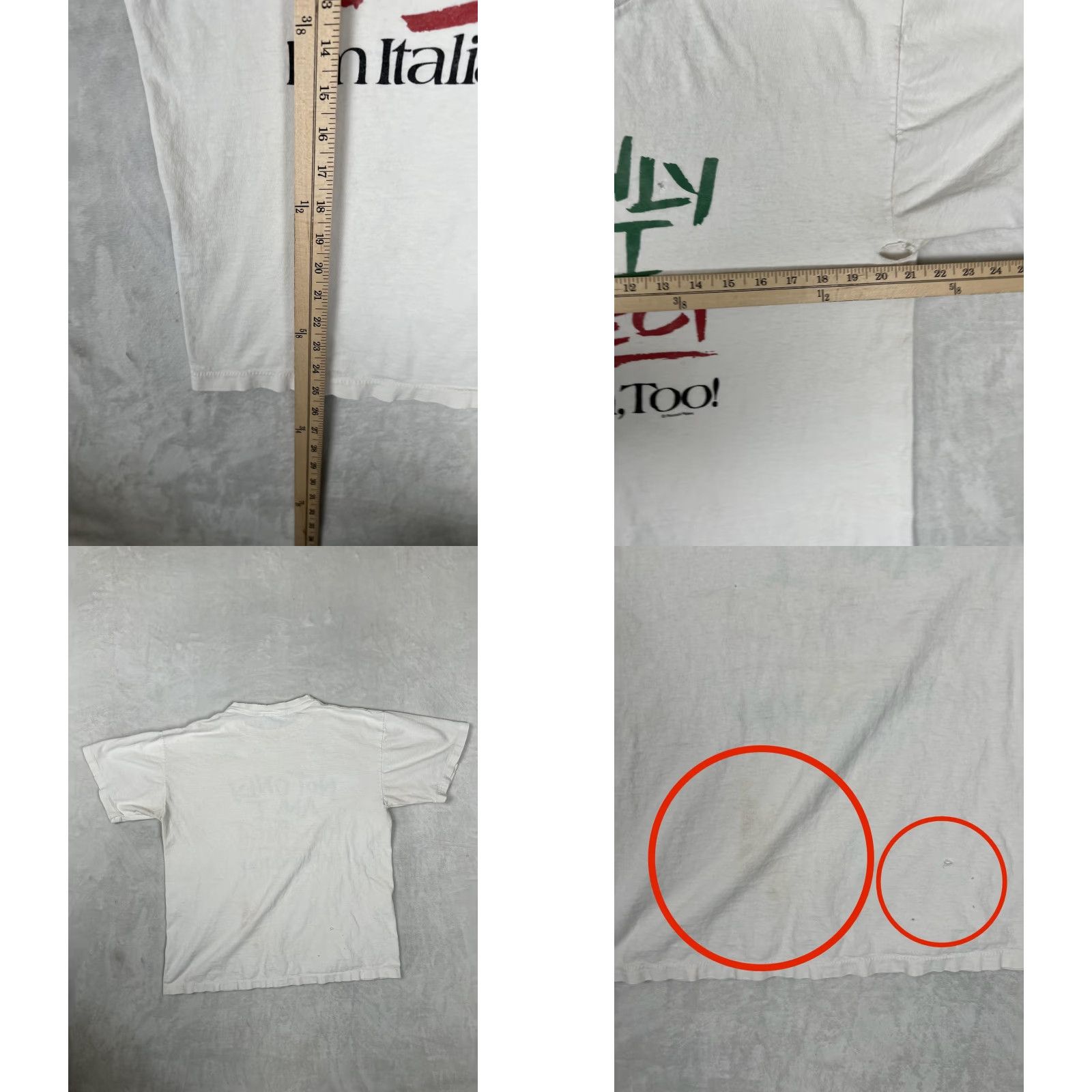 Vintage VINTAGE Not Only Am I Perfect Im Italian Too! T-Shirt Mens Large White Funny Size US L / EU 52-54 / 3 - 8 Thumbnail