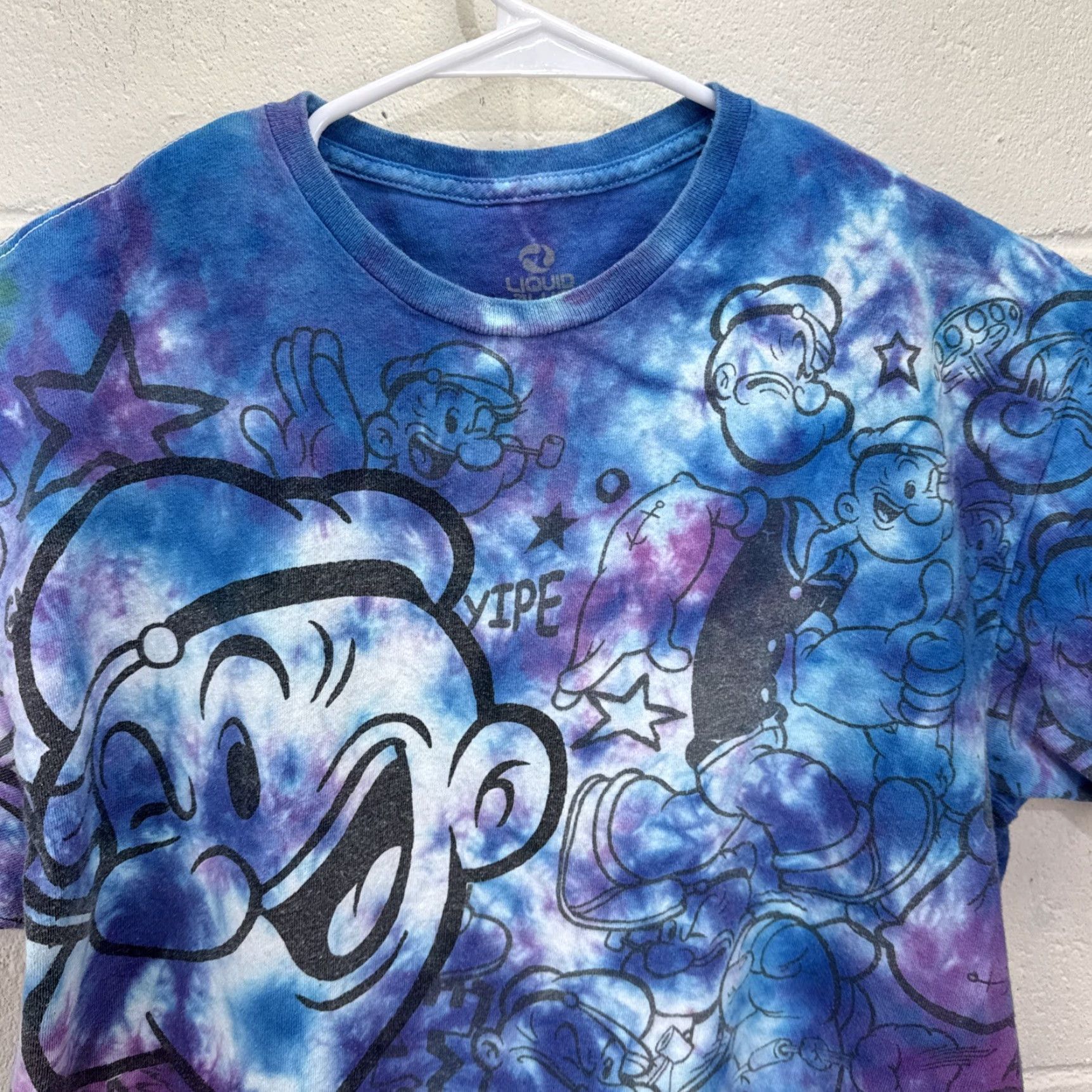 Liquid Blue Liquid Blue Popeye The Great Gazookus Short Sleeve Tie Dye T Shirt Large Multicolor Mens Size US L / EU 52-54 / 3 - 7 Thumbnail