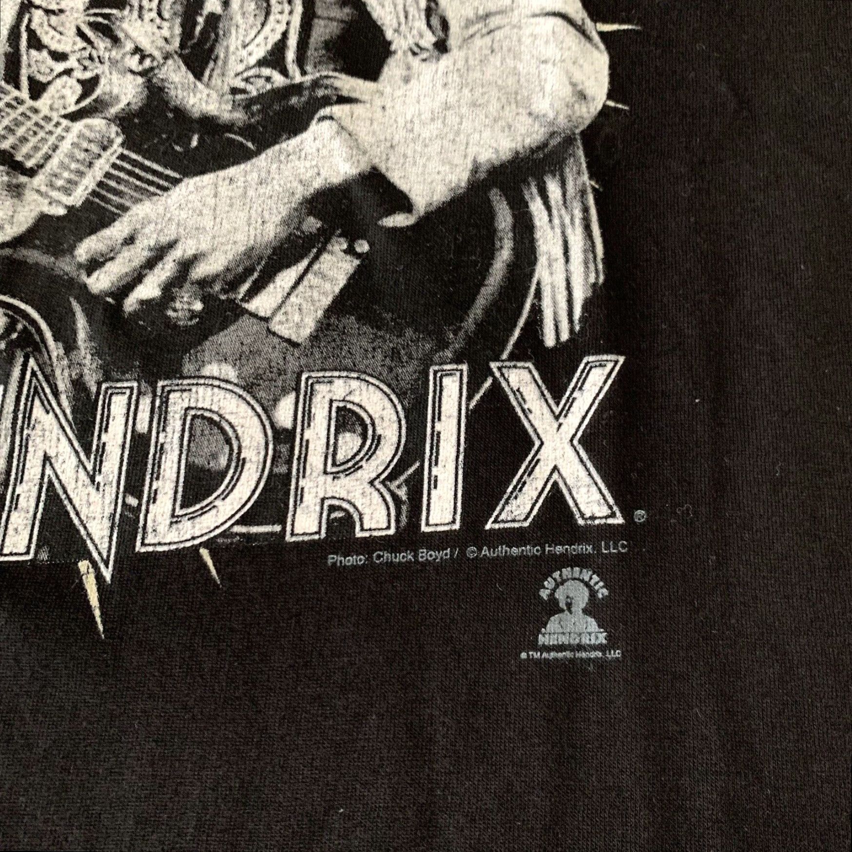 Vintage Genuine Jimi Hendrix Authentic LLC Medium Cool Luxury Brand Tee Shirt Extra Large Premium Black Playing Gibson Design Size US XL / EU 56 / 4 - 4 Thumbnail