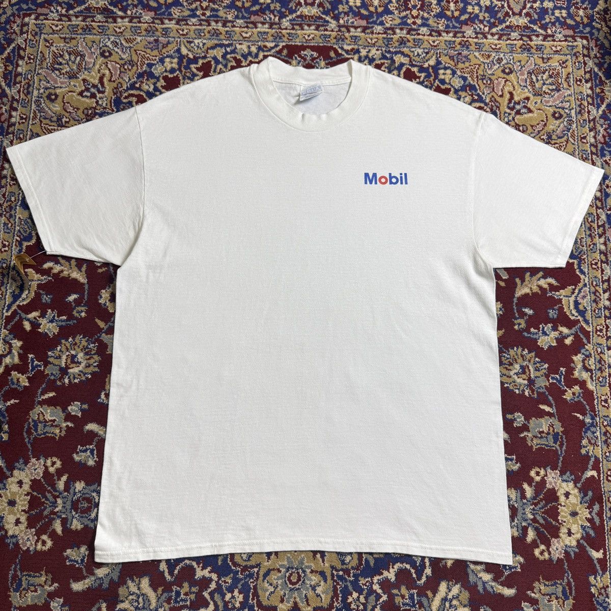 Vintage 90s Vintage Mobil gas oil company tee Motorsport racing y2k Size US XL / EU 56 / 4 - 3 Thumbnail