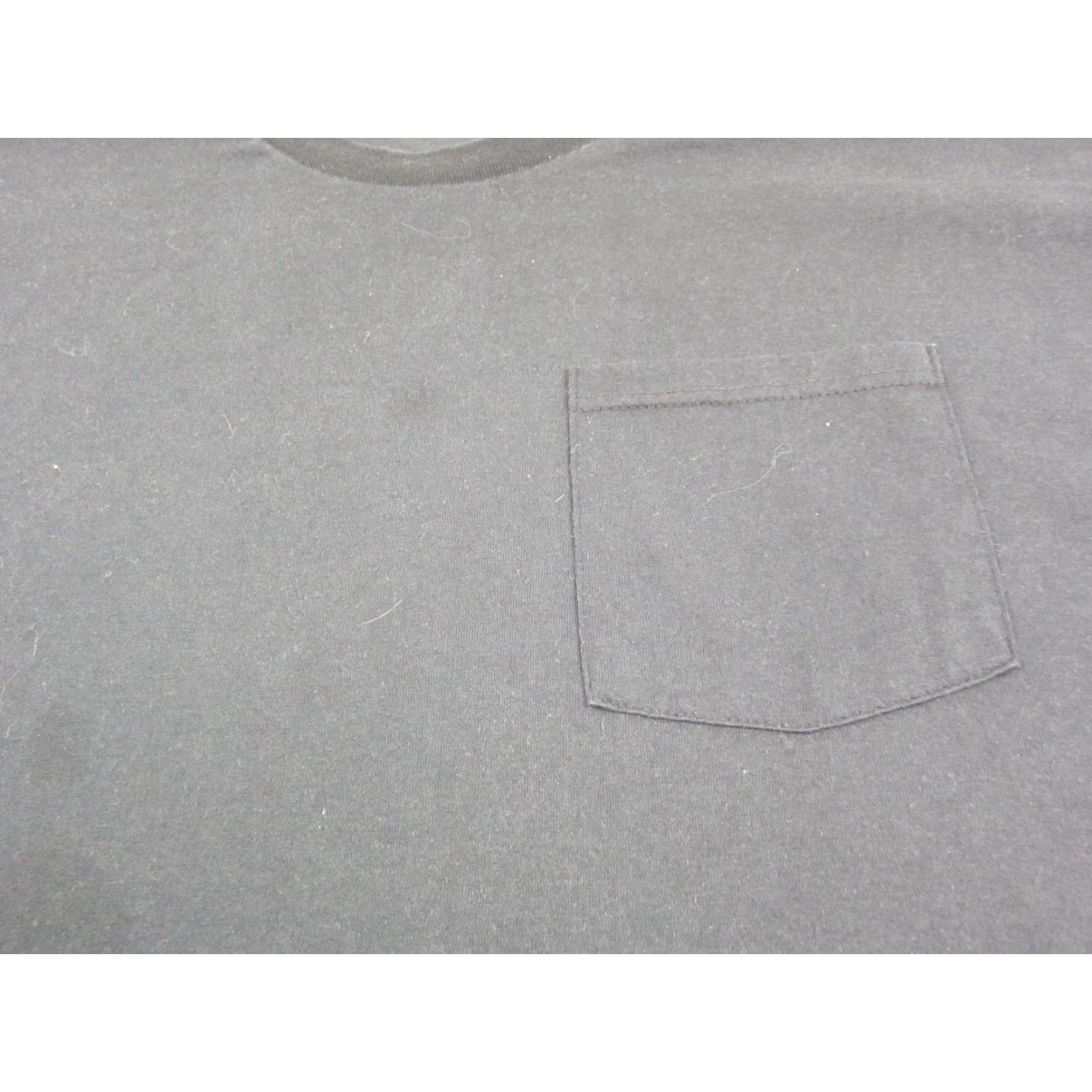 Fruit Of The Loom VINTAGE Fruit of the Loom Shirt Mens 3XL Black Pocket Crew Neck 90s Vintage 3XL Mens Shirt Pockets Comfort Knit Cotton Polyester Shirt Size US XXL / EU 58 / 5 - 7 Thumbnail