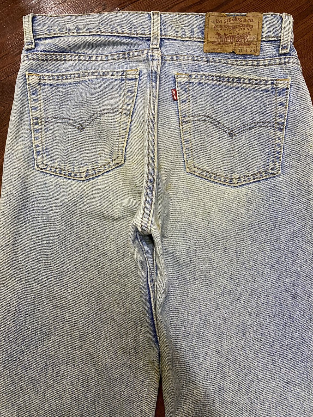 Levi's × Levi's Vintage Clothing Vintage Levis505 90s Faded Wash Distressed Loose Jeans Size US 32 / EU 48 - 4 Thumbnail
