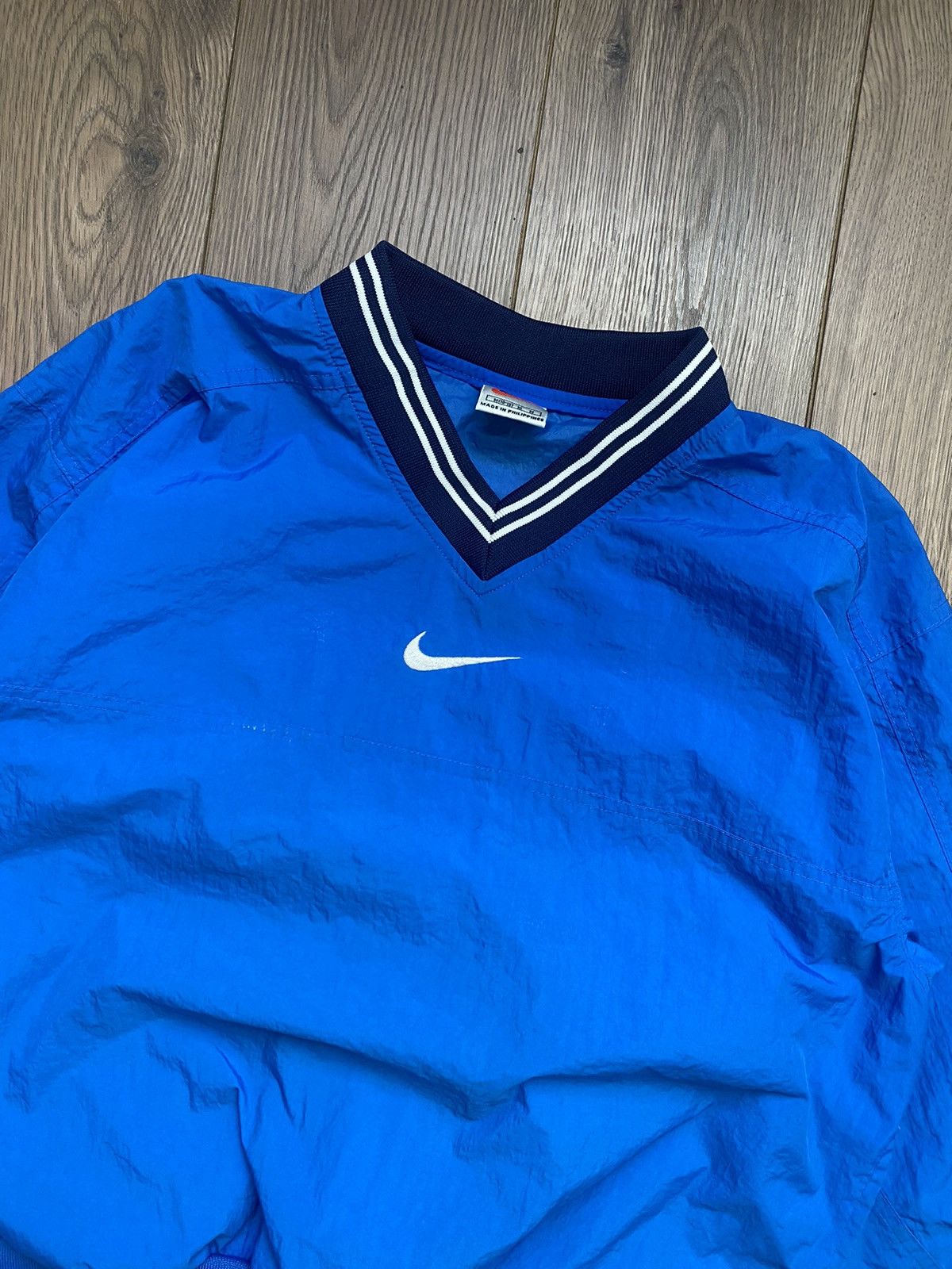 Nike × Vintage Vintage Nike Nylon Sweatshirt Swoosh Logo Size US S / EU 44-46 / 1 - 4 Thumbnail