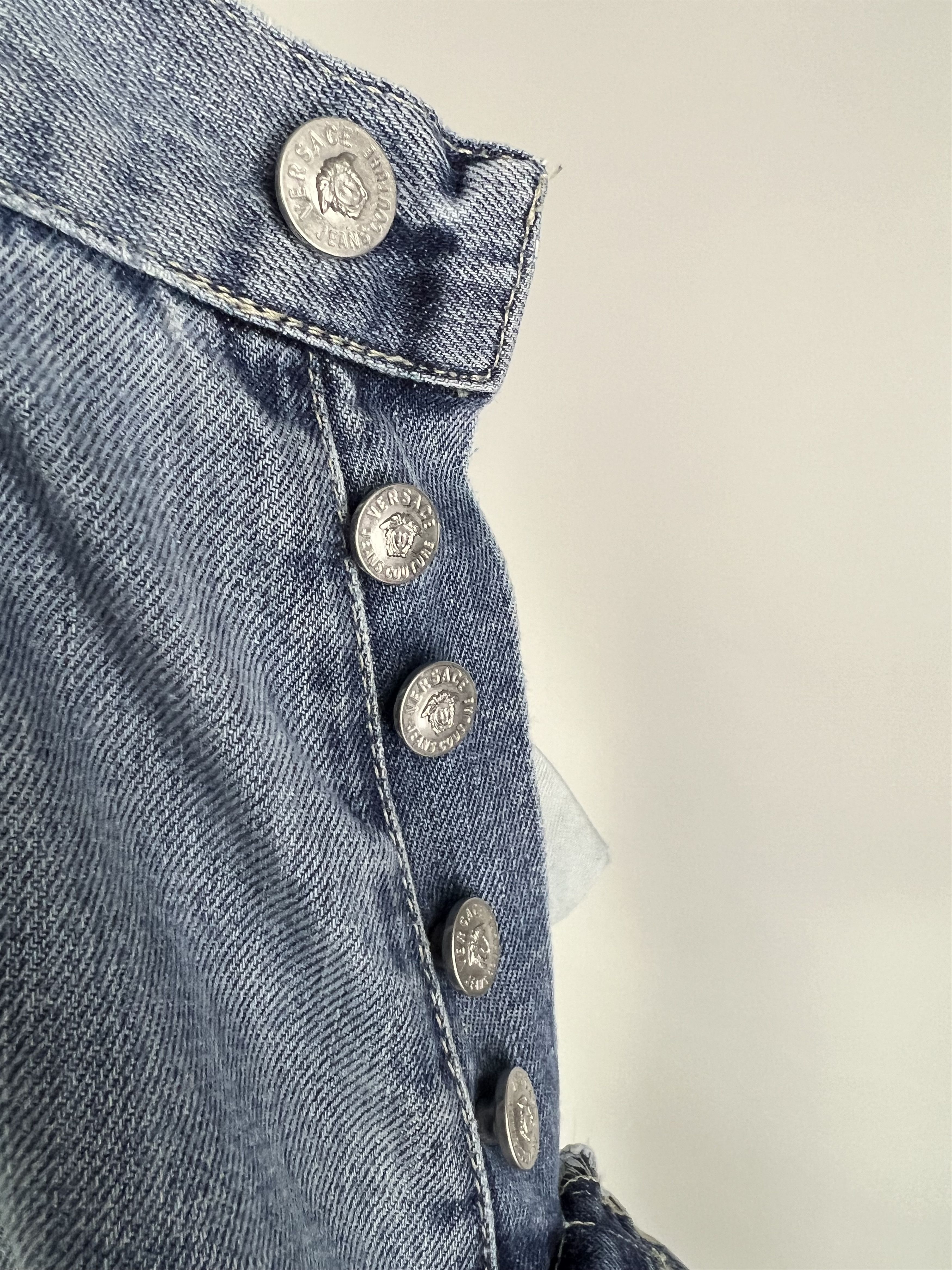 Versace Jeans Couture Rare Vintage Versace Jeans Couture Distressed Denim Pants Size US 31 - 11 Thumbnail