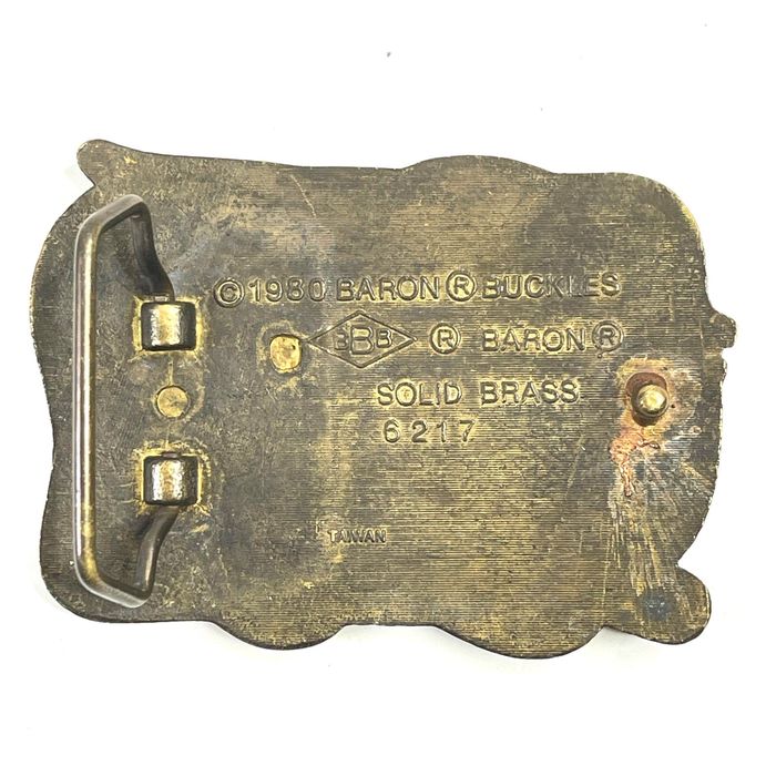 Vintage Electrician solid brass belt buckle